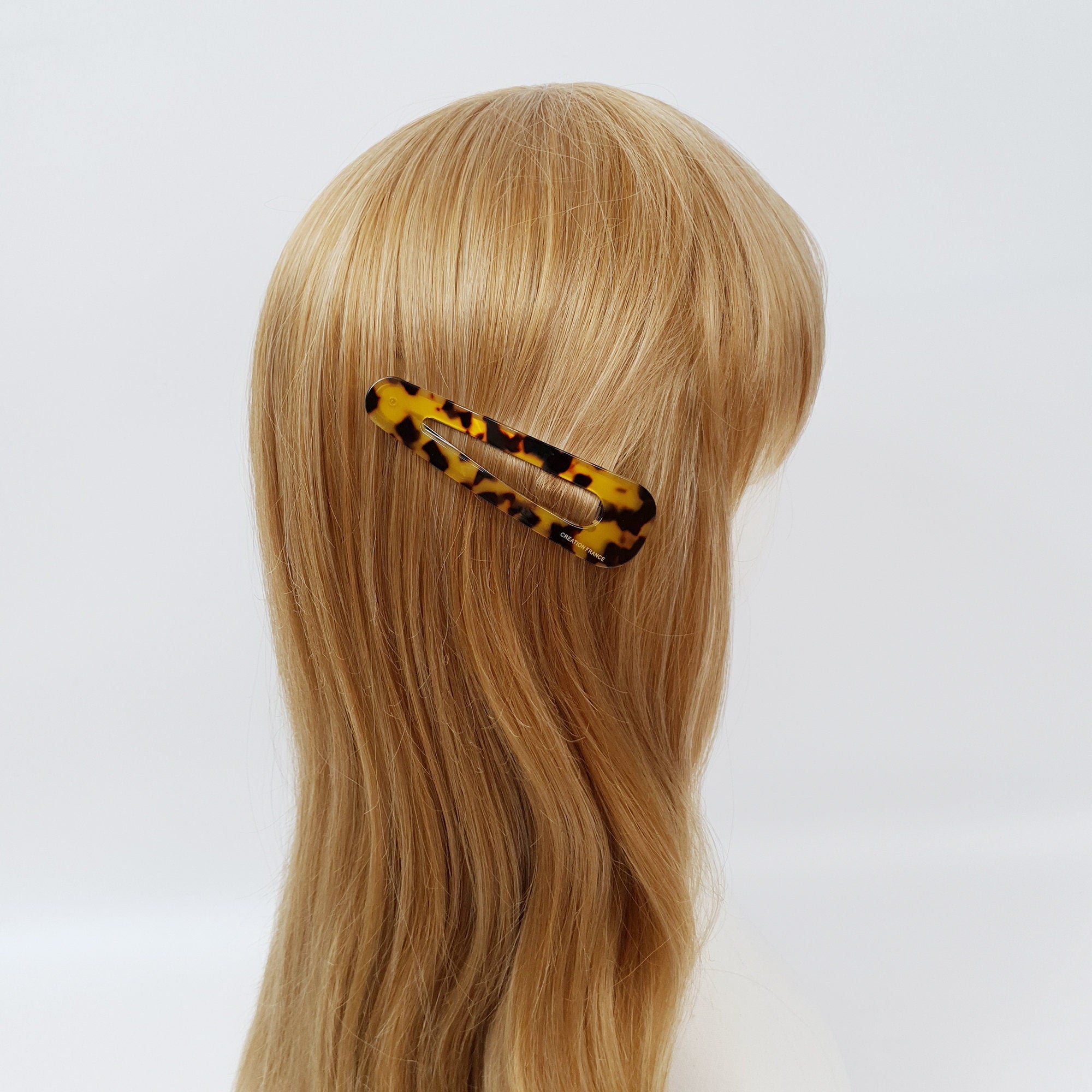 Leopard Aurora Triangle Big Snap Clip (3.7 Inch) / Tortoise Marble Hairgrip Barrette / Tic Tac Hair Clip Pin / French Hair Pin
