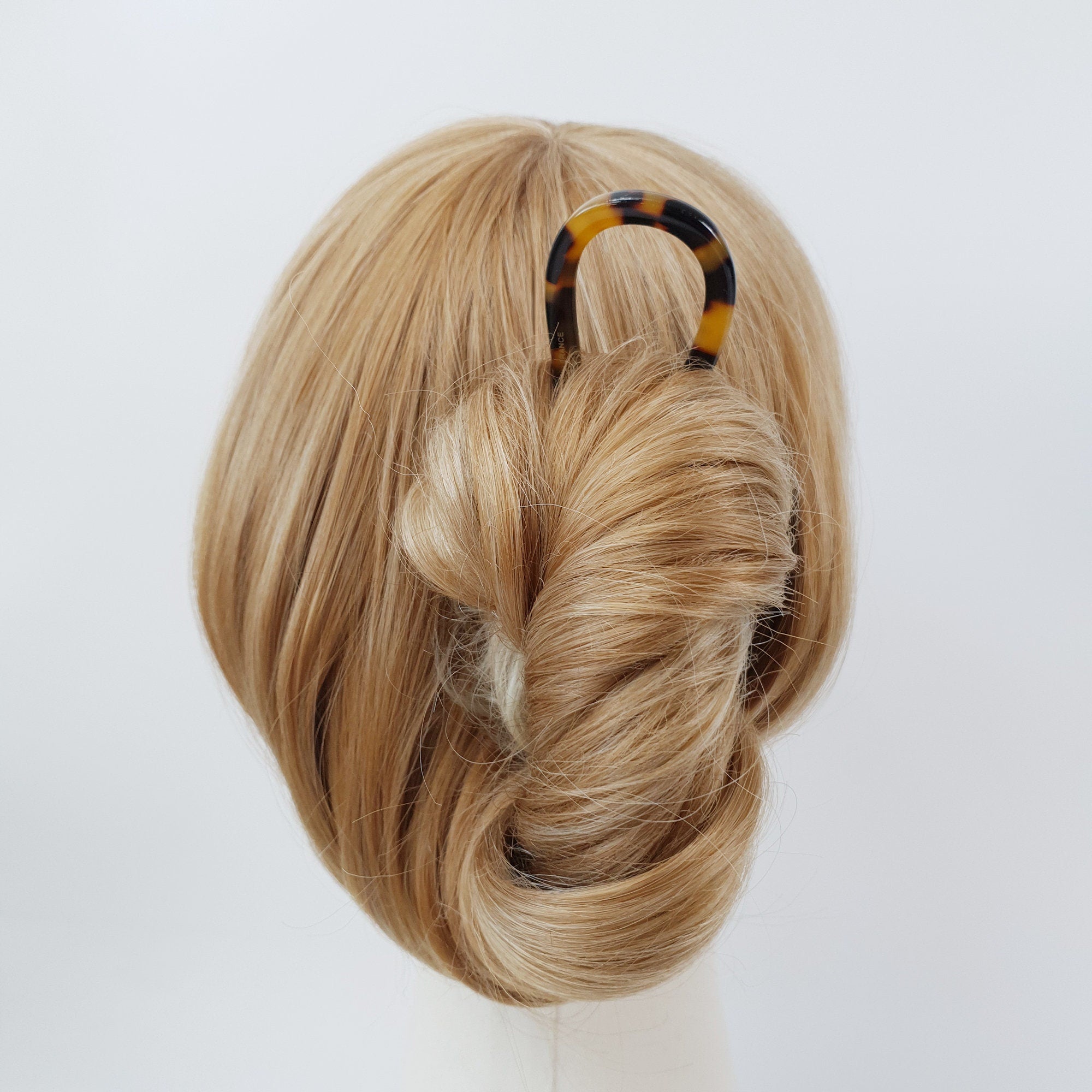 Tortoise Shell U Shape Hair Stick / Leopard French Hair Pin / Hair Fork for Thick Hair / Hair Clasp for Woman