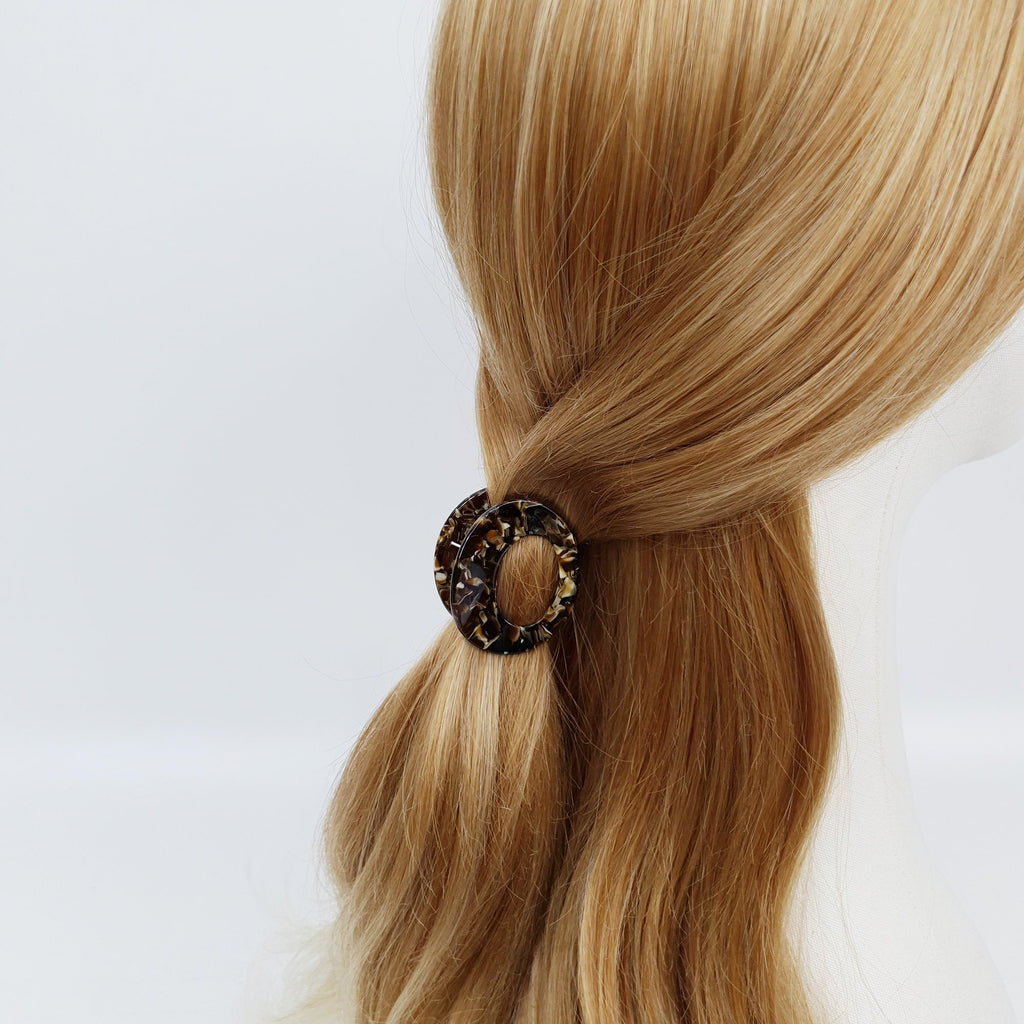 Oval Ring Mini Hair Clips / Tortoise Shell Small French Hair Pin / Hair Barrette for Woman / Mini Claw Clip for Girls