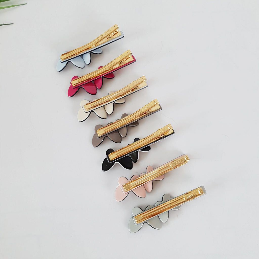 Pastel Color Couple Butterfly Hair Clips / Luxurious French Hair Pin / Hair Accessory for Woman / Alligator Hair Clip