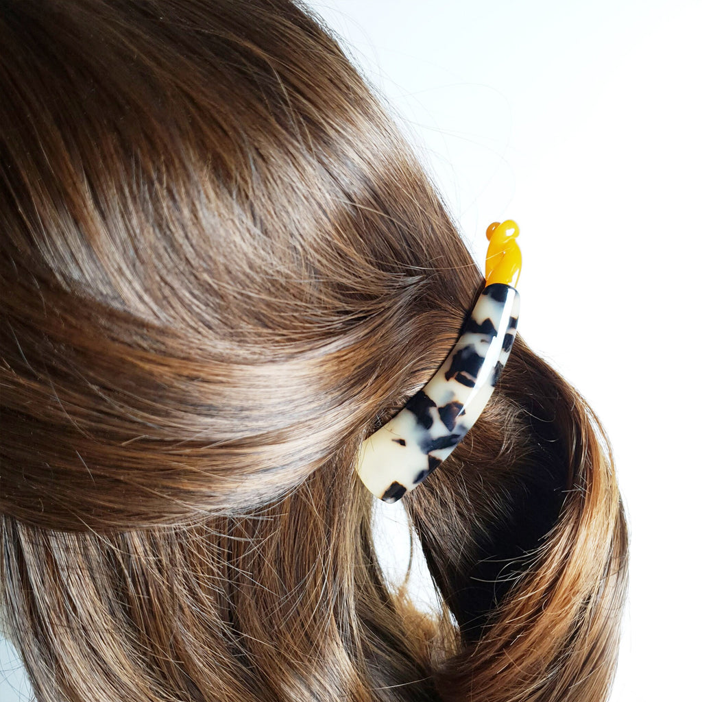 Leopard Basic Banana Clip / Hair Comb Barrette / Clincher Comb Hair Accessory / Tortoise Shell French Hair Pin