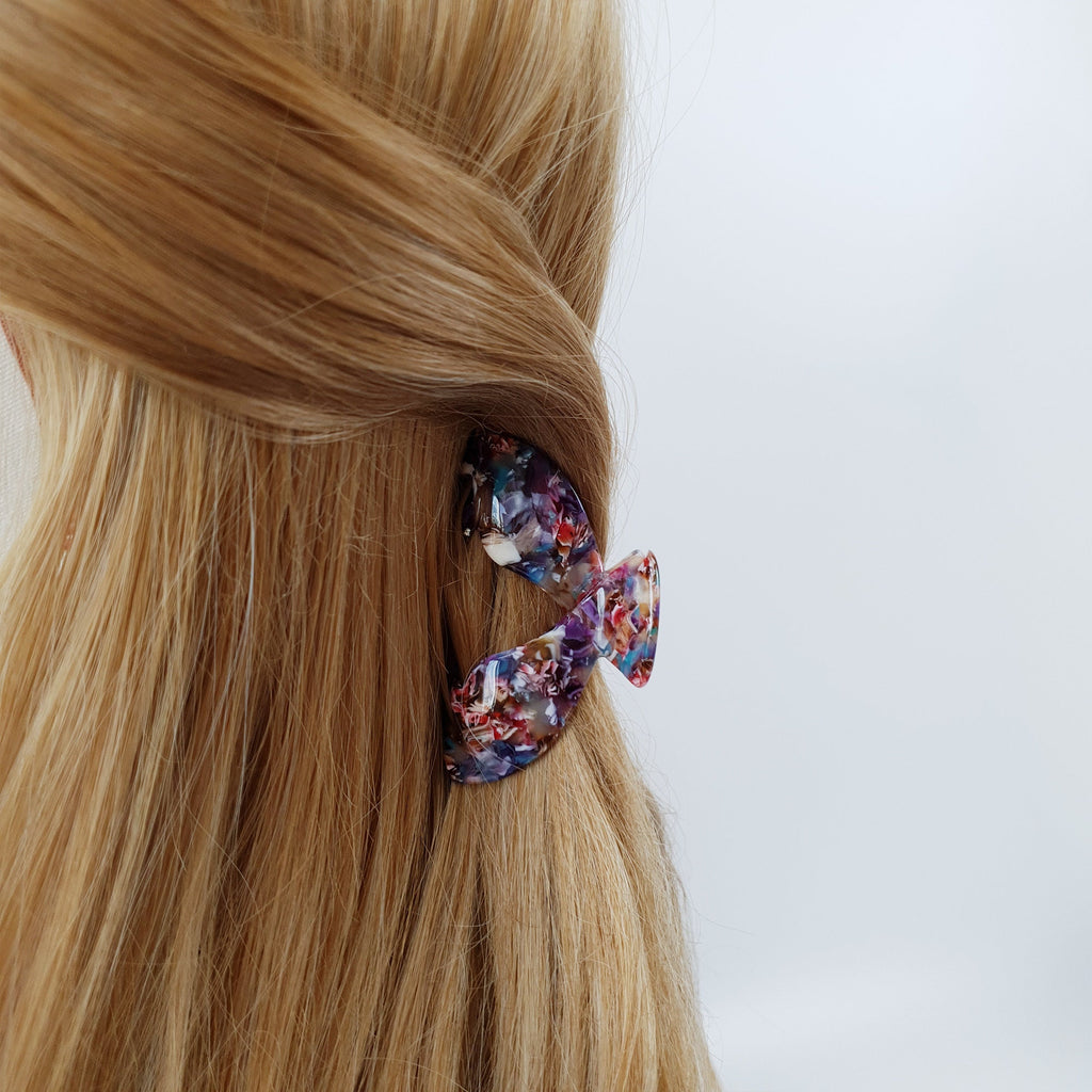 Leopard Heart Shape Medium Size Hair Clip / Tortoise Marble French Hair Pin / Hair Barrette for Woman