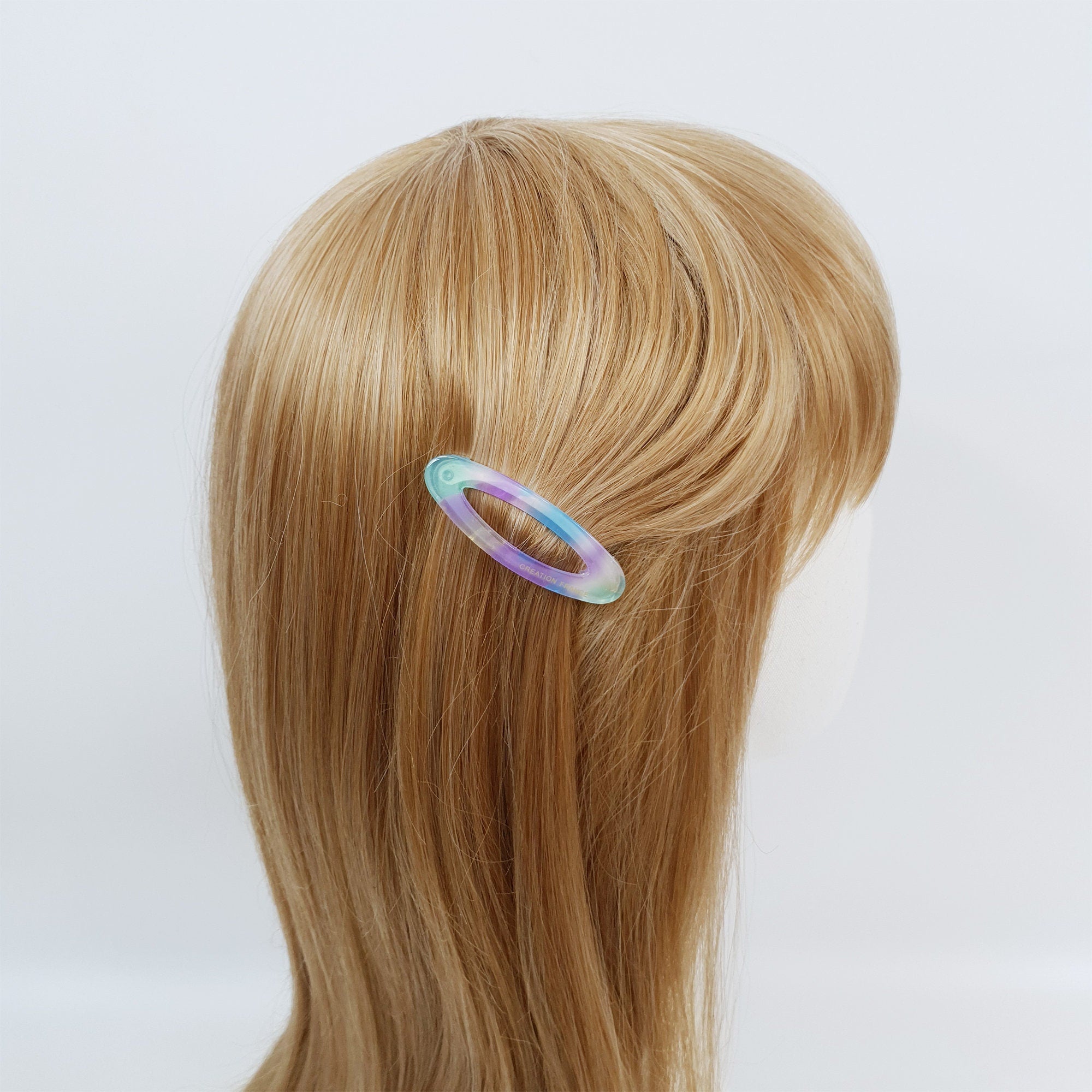 Tortoise Shell Mini Oval Snap Clip (2.2 Inch) / French Leopard Hairgrip Barrette / French Hair Pin / Tic Tac Hair Clip Pin