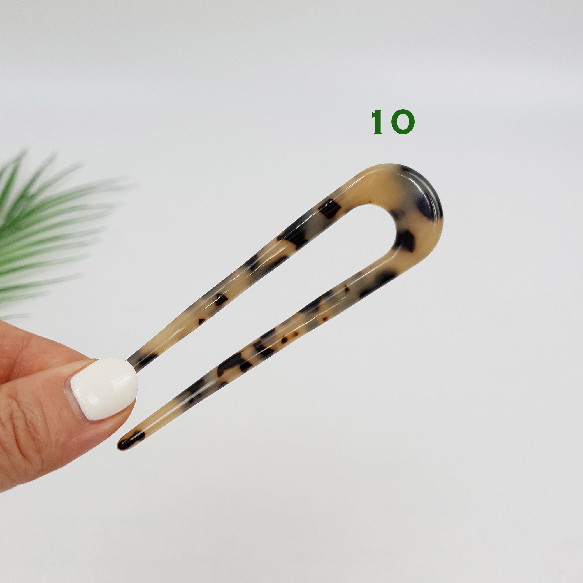 Straight Line U Shape Hair Stick / Tortoise Shell French Hair Pin / Hair Fork for Woman