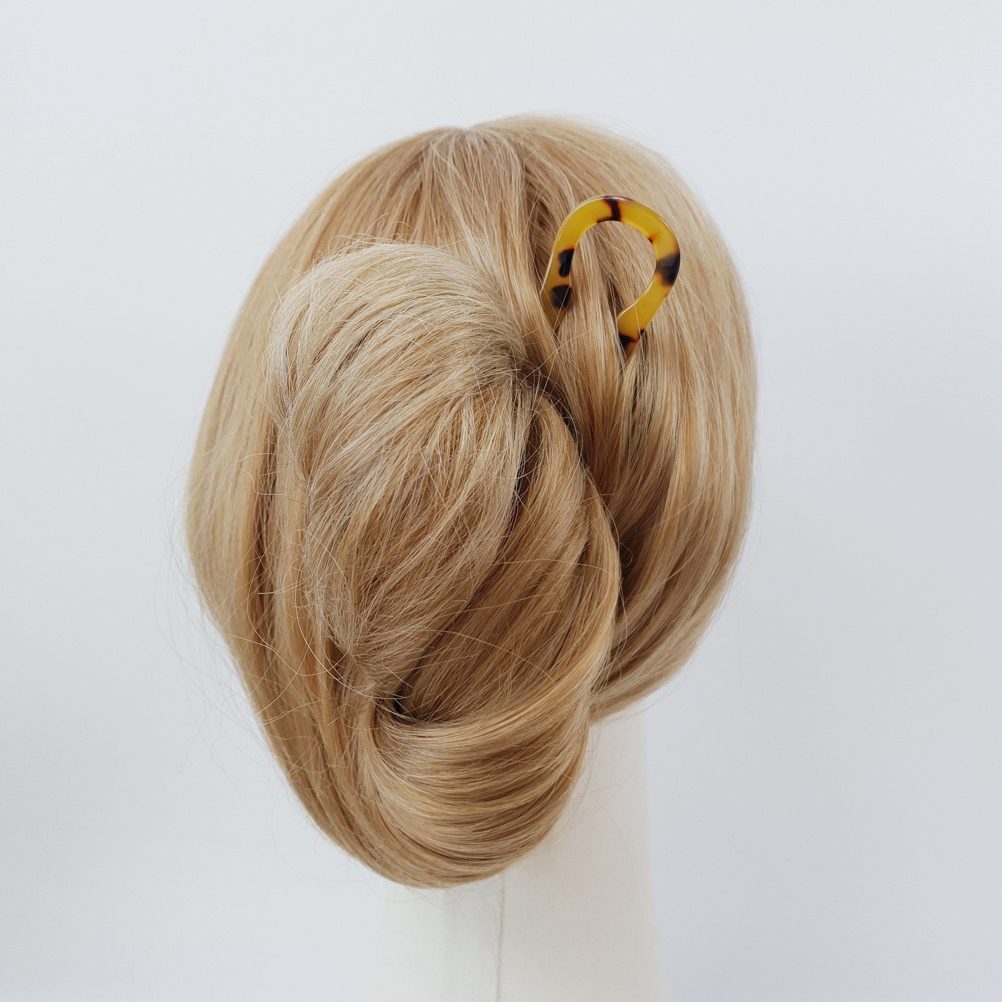 Tortoise Shell U Shape Hair Stick / Leopard French Hair Pin / Hair Fork for Thick Hair / Hair Clasp for Woman