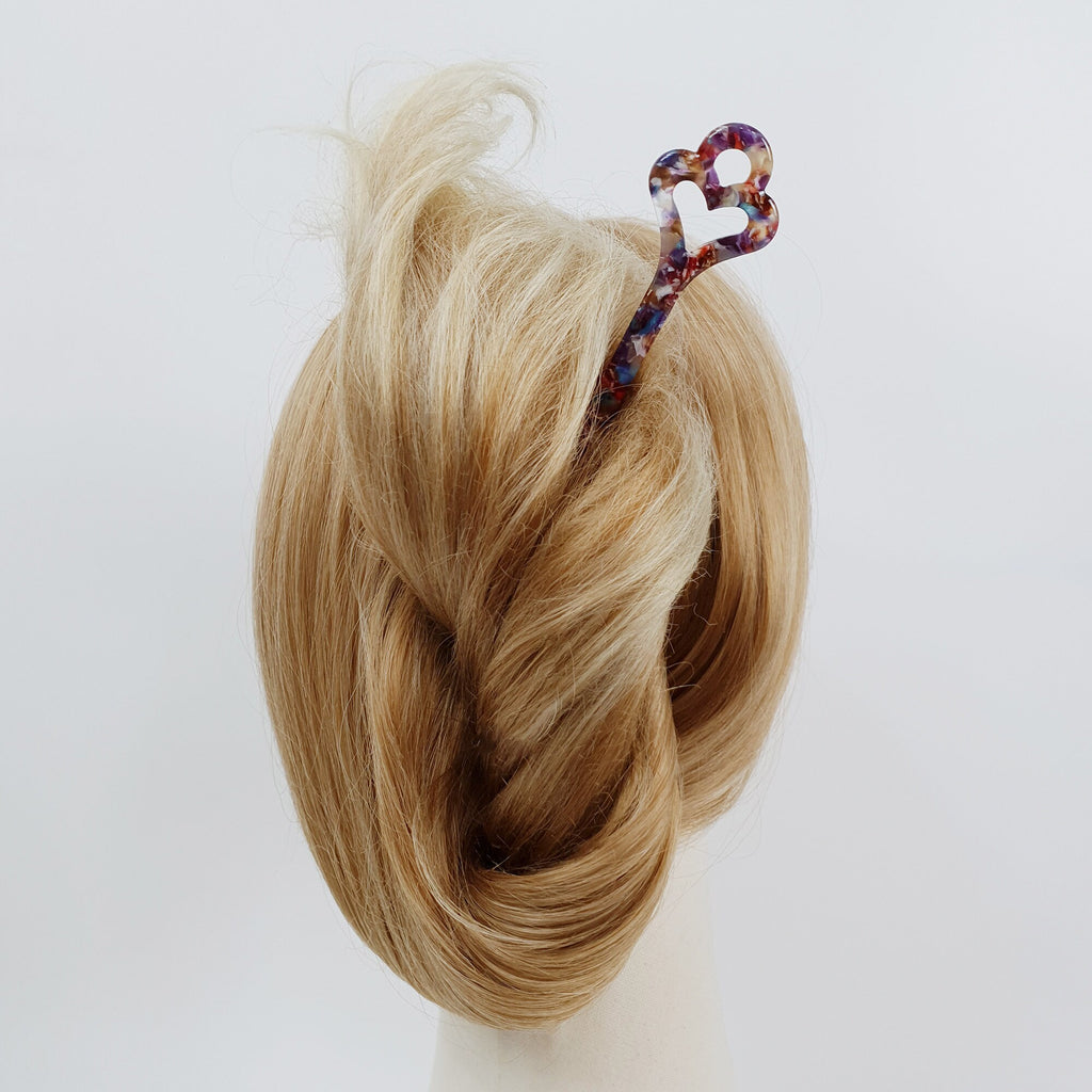 Tortoise Shell Antique Hair Stick / Vintage French Hair Pin / Hair Fork for Thick Hair