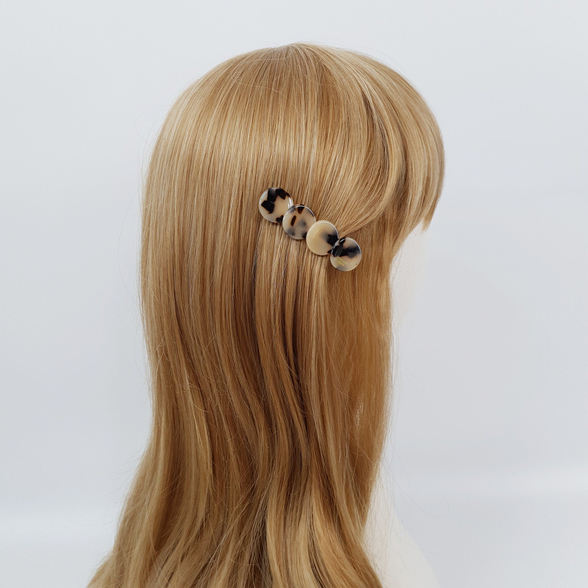 Tortoise Shell Floral Leaf Mini Hair Clip (2.6 Inch) / Leopard Small French Hair Pin / Hair Barrette for Woman