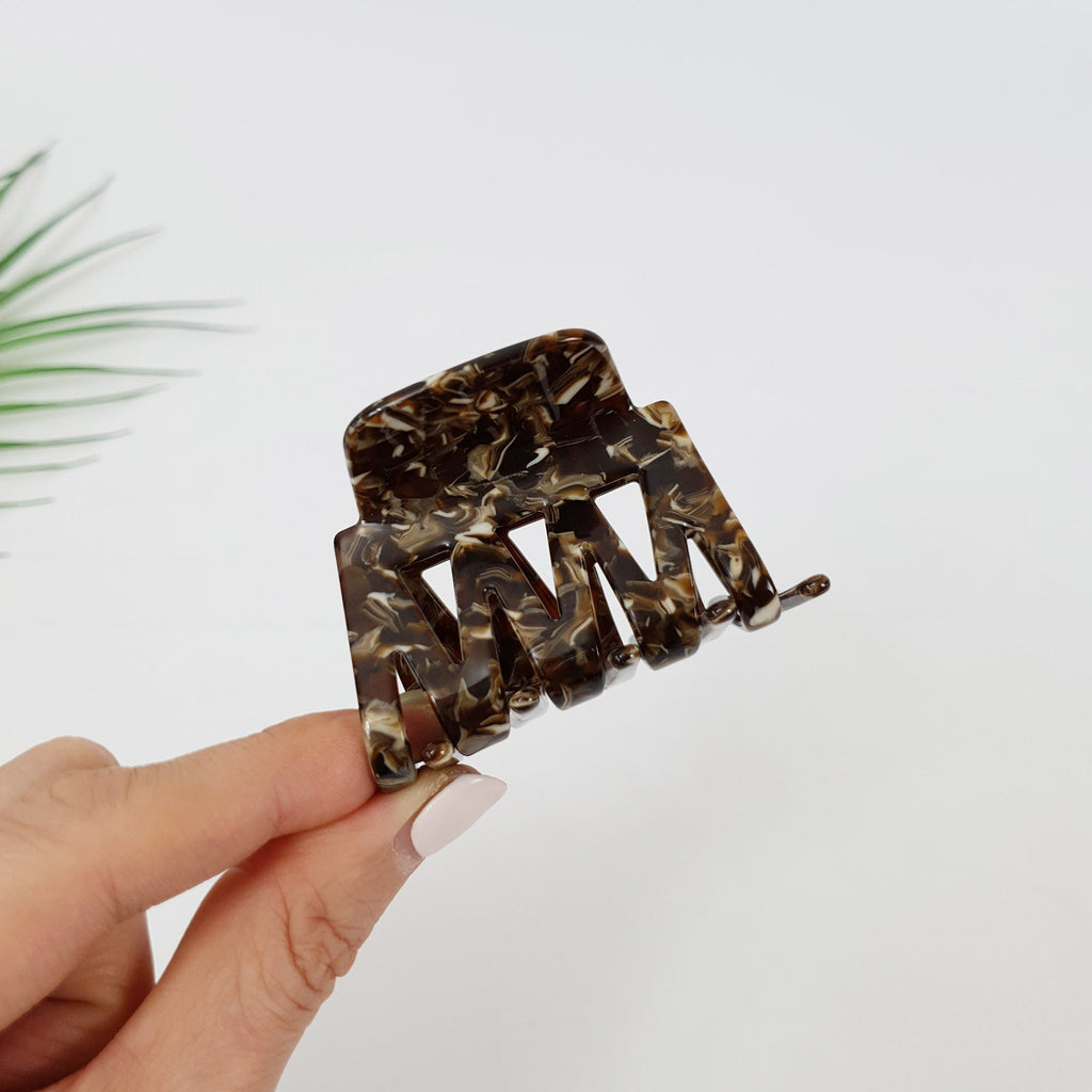 Leopard Lucy Basic Hair Clip / Tortoise Marble French Hair Pin / Hair Barrette for Woman / Octopus Hair Clip