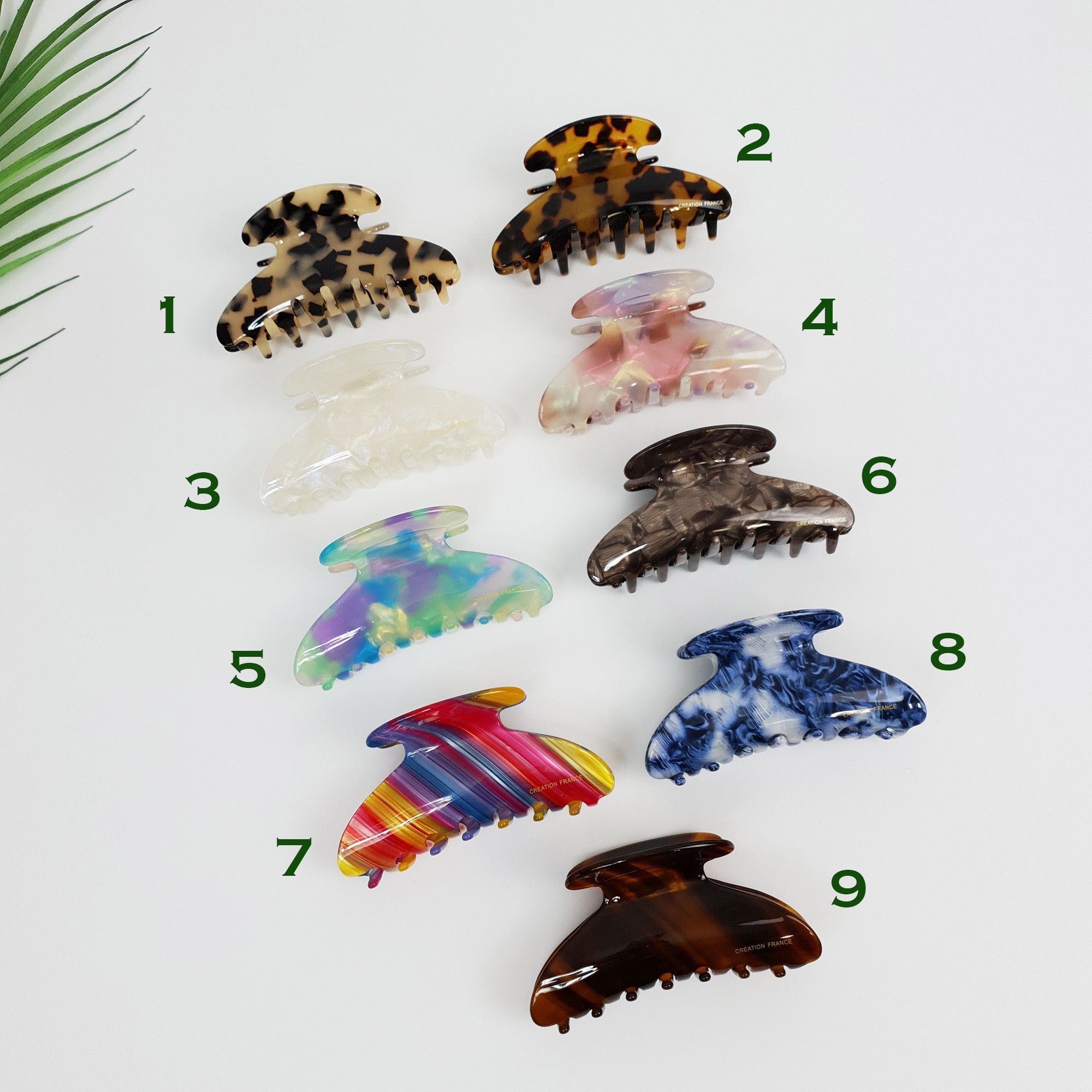 Leopard Aurora Half Moon Hair Clip (3.7 Inch) / Tortoise Shell French Hair Pin / Hair Barrette for Woman / Large Hair Clip