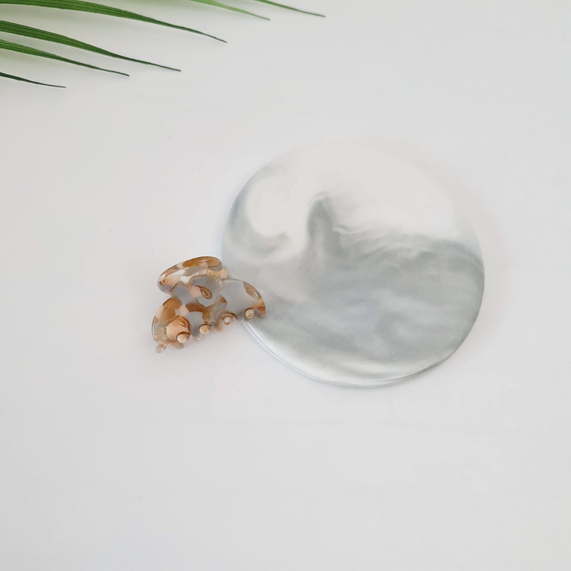 Half Moon Mini Hair Clips / Tortoise Shell Tiny French Hair Pin / Hair Barrette for Woman / Hair Accessory for Girl