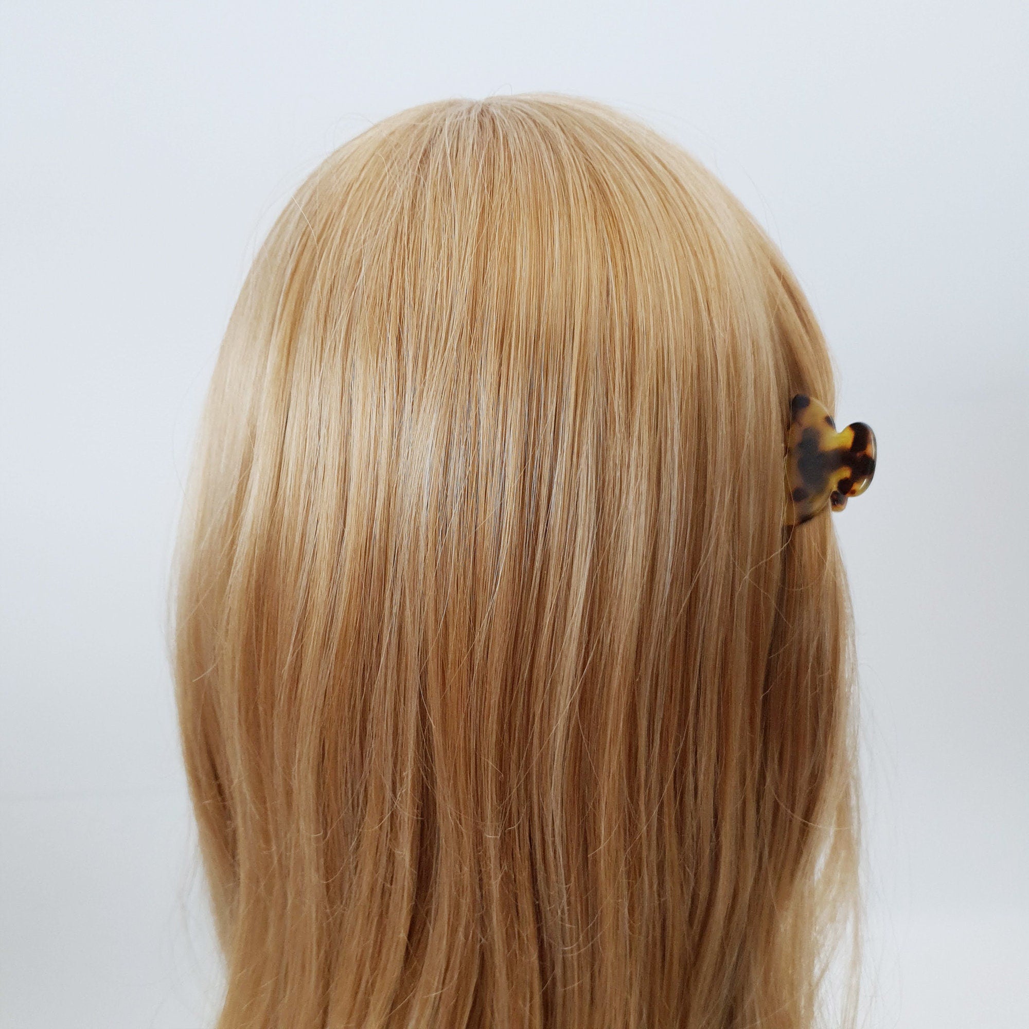 Half Moon Mini Hair Clips / Tortoise Shell Tiny French Hair Pin / Hair Barrette for Woman / Hair Accessory for Girl