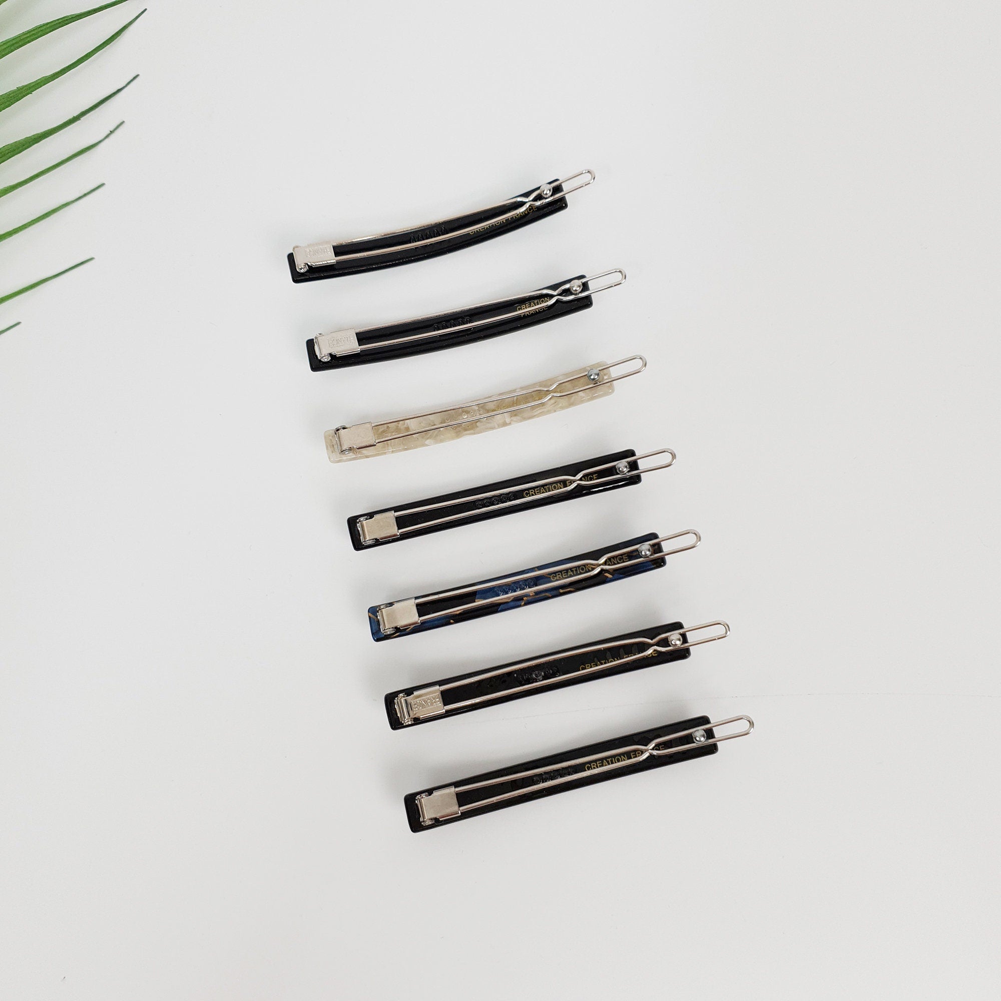 Black Long Square Bobby Pin with Cubic (2.6 Inch) / Cute French Hair Pin / Hair Accessory for Woman / Bow Barrette for Thin Hair