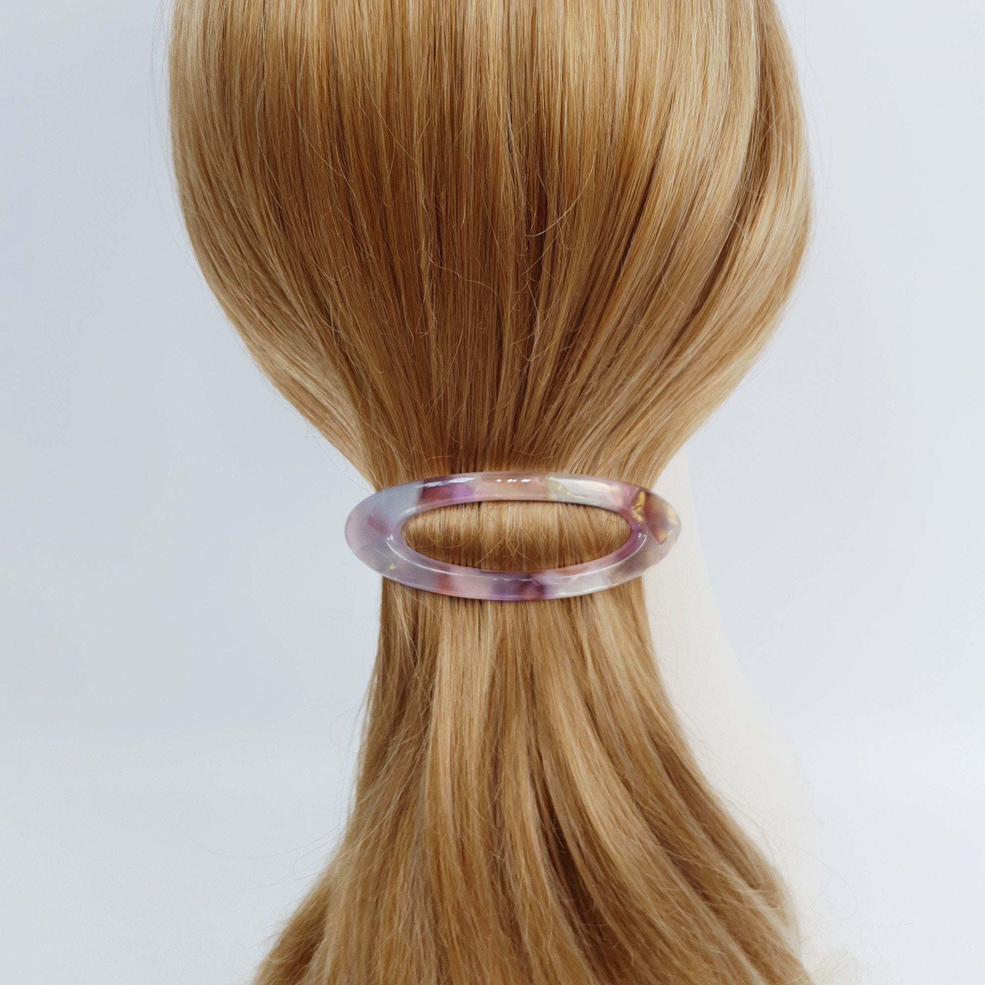 Aurora Oval Bold Hair Barrette / Tortoise Marble Leopard French Hair Pin / Hair Accessory for Woman / Automatic Hair Clip