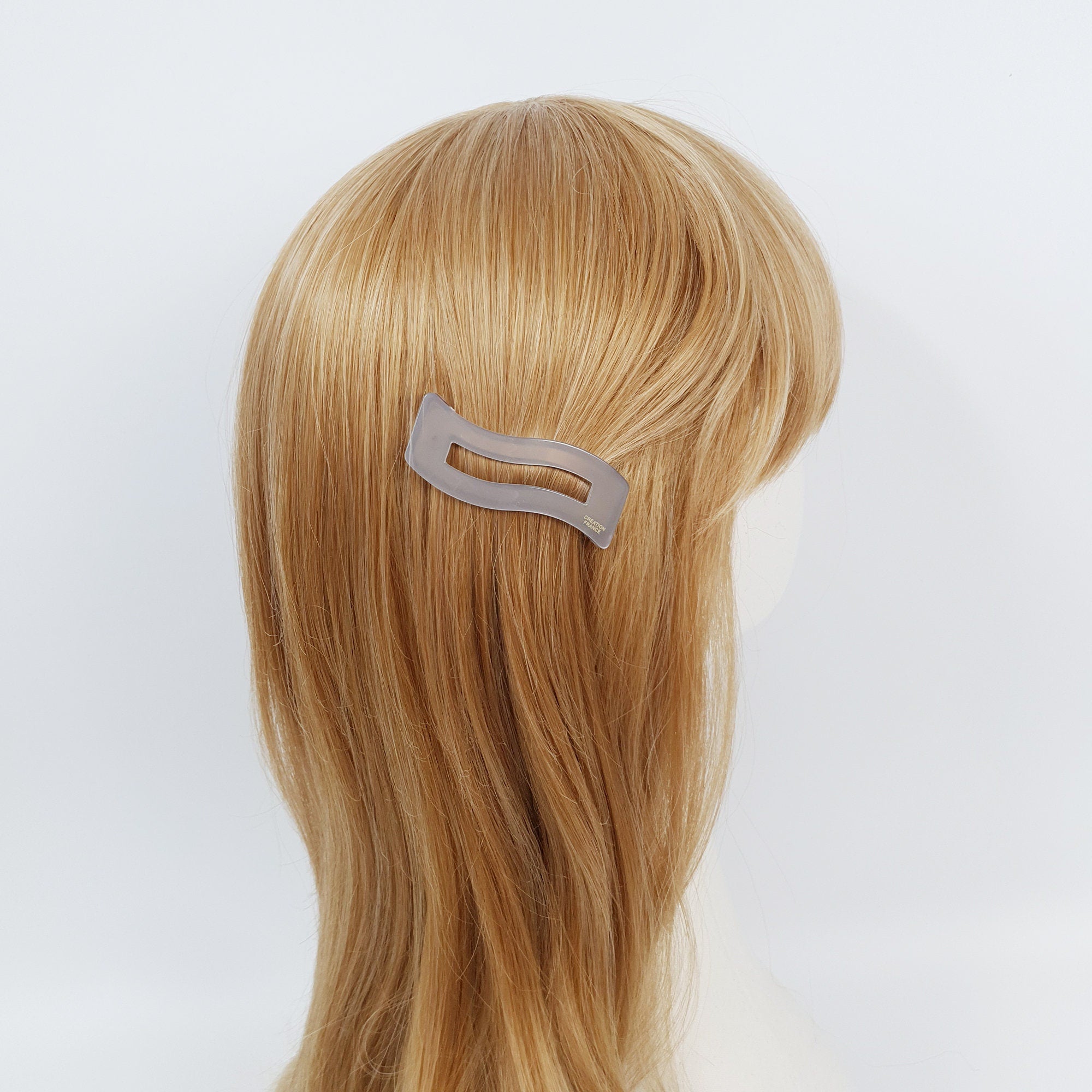 Pure Color Square Wave Snap Clip (2.4 Inch) / Cute French Hairgrip Barrette / French Hair Pin / Tic Tac Hair Clip Pin