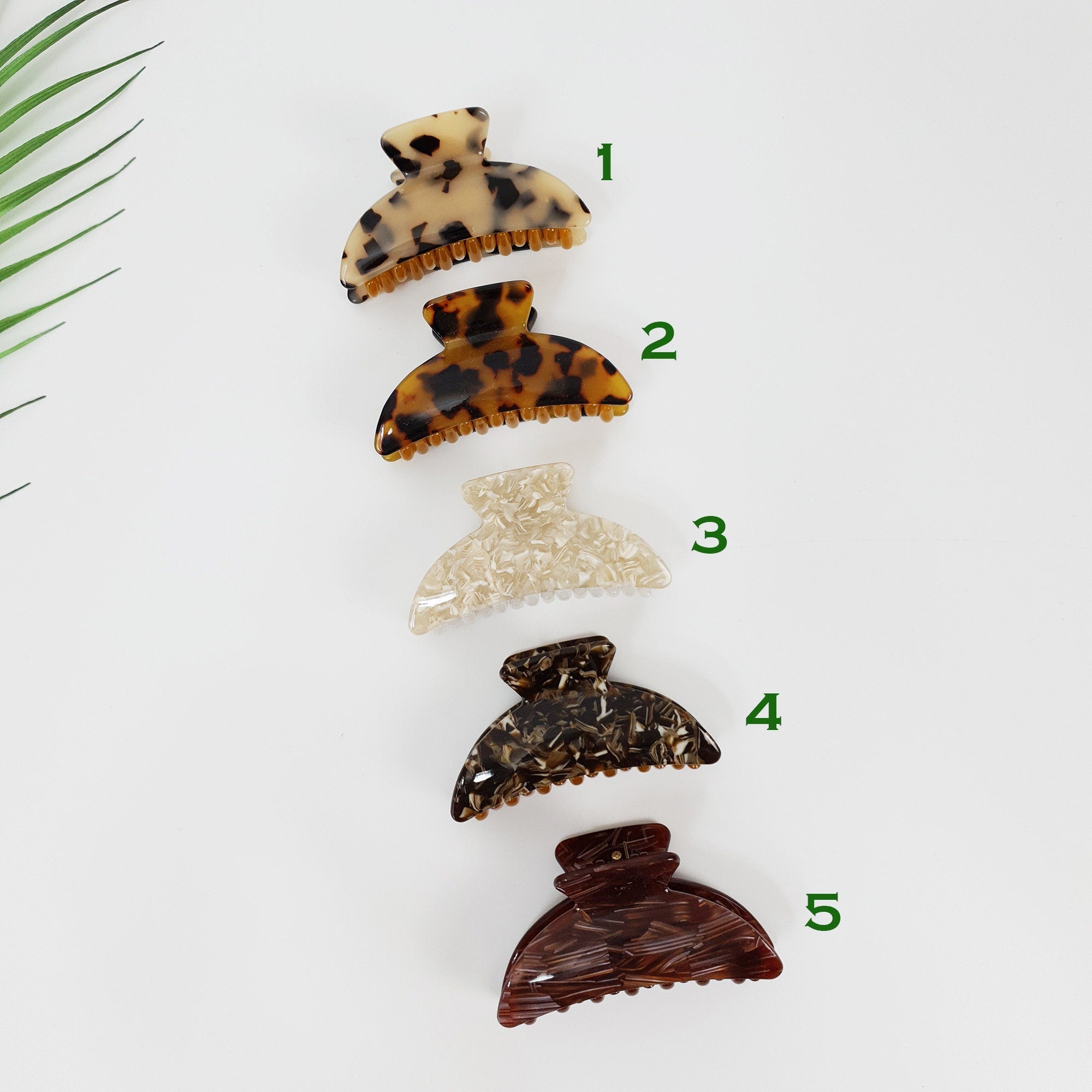 Leopard Half Moon Double Clip Hair Claw / Tortoise Shell French Hair PIn / Hair Barrette for Woman / French Hair Barrette