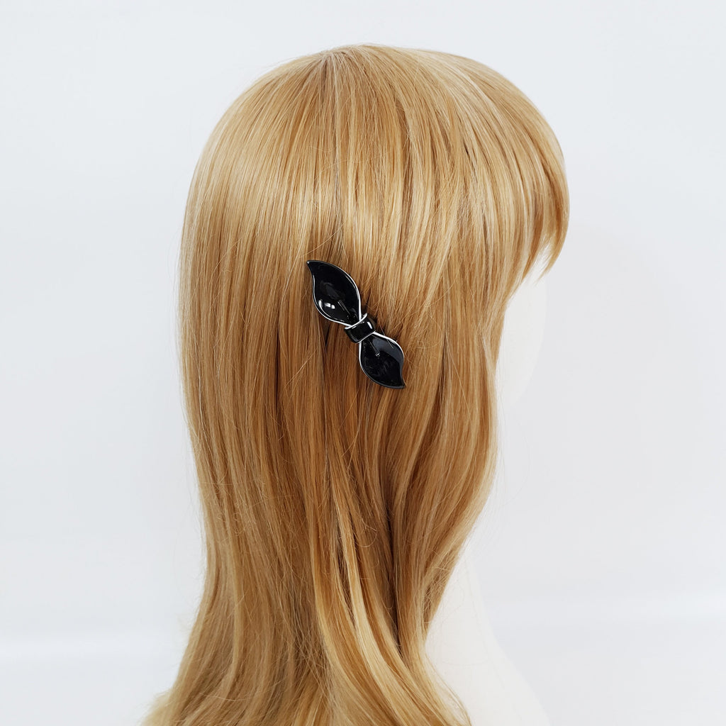 Lip Shape Mini Ribbon Hair Comb Pin / Pastel Color French Hair Pin / Hair Fork for Woman