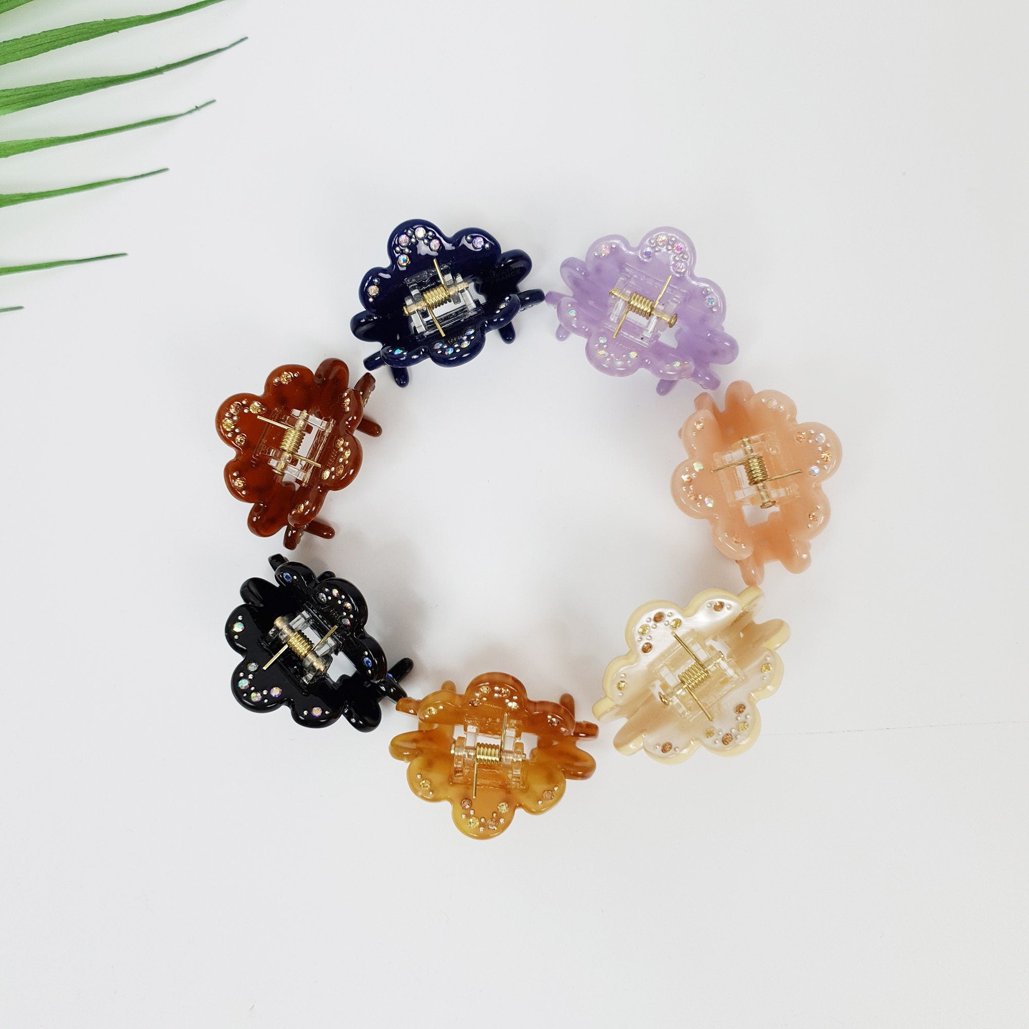 Pure Color Crown Mini Hair Clips with Cubic / Cute Small French Hair Pin / Hair Accessory for Woman