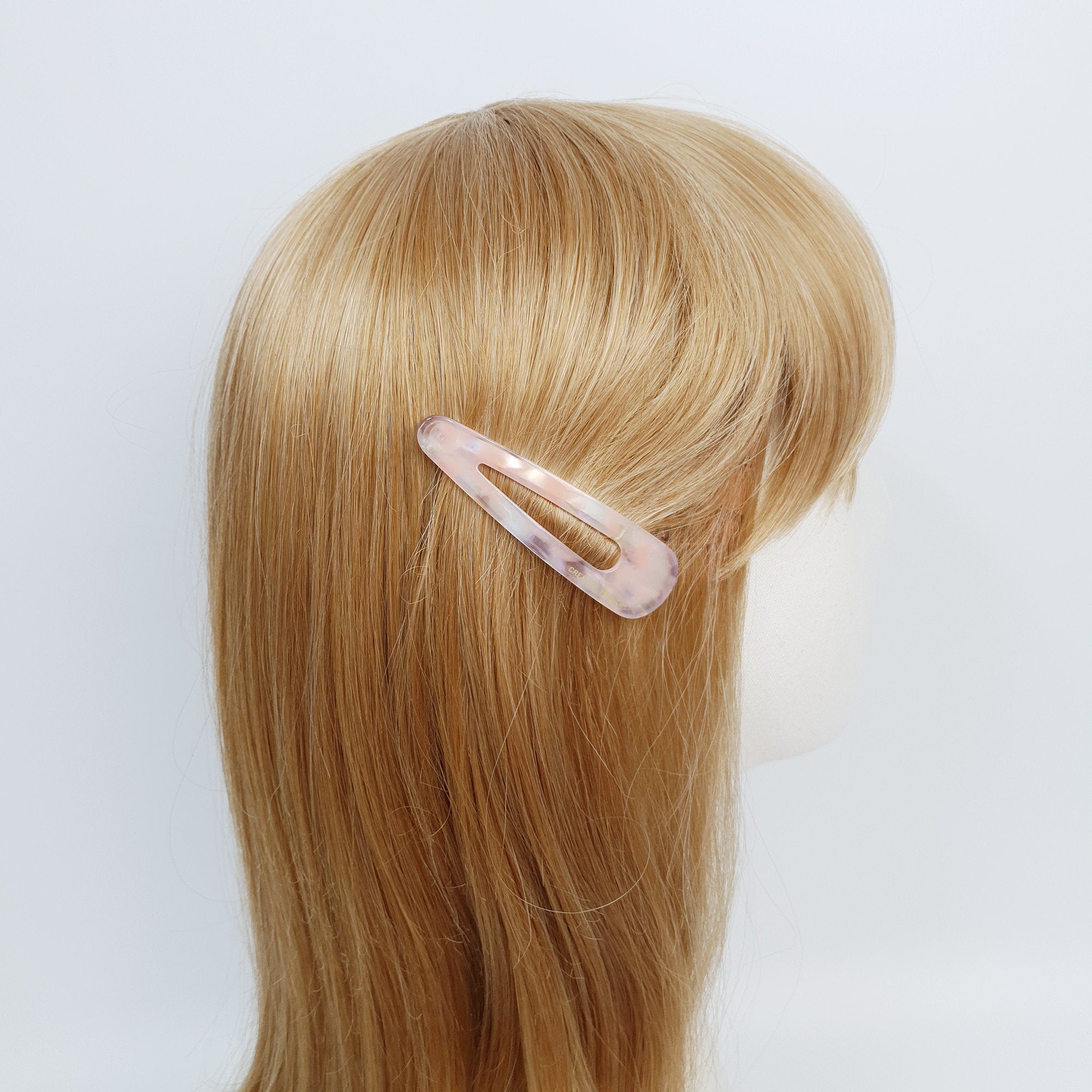 Leopard Aurora Triangle Medium Size Snap Clip (3.0 Inch) / Tortoise Marble Hairgrip Barrette / Tic Tac Hair Clip Pin / French Hair Pin