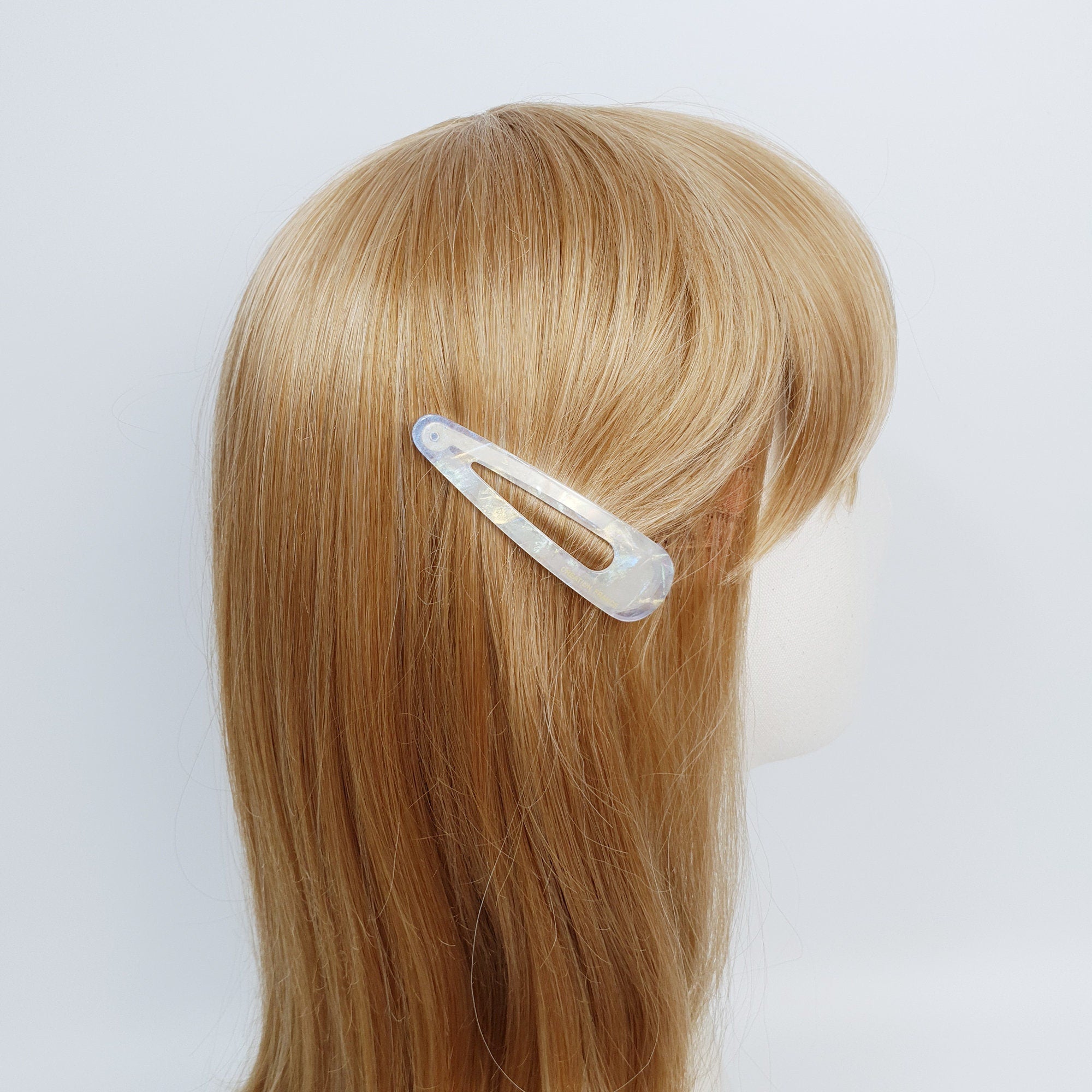 Leopard Aurora Triangle Medium Size Snap Clip (3.0 Inch) / Tortoise Marble Hairgrip Barrette / Tic Tac Hair Clip Pin / French Hair Pin