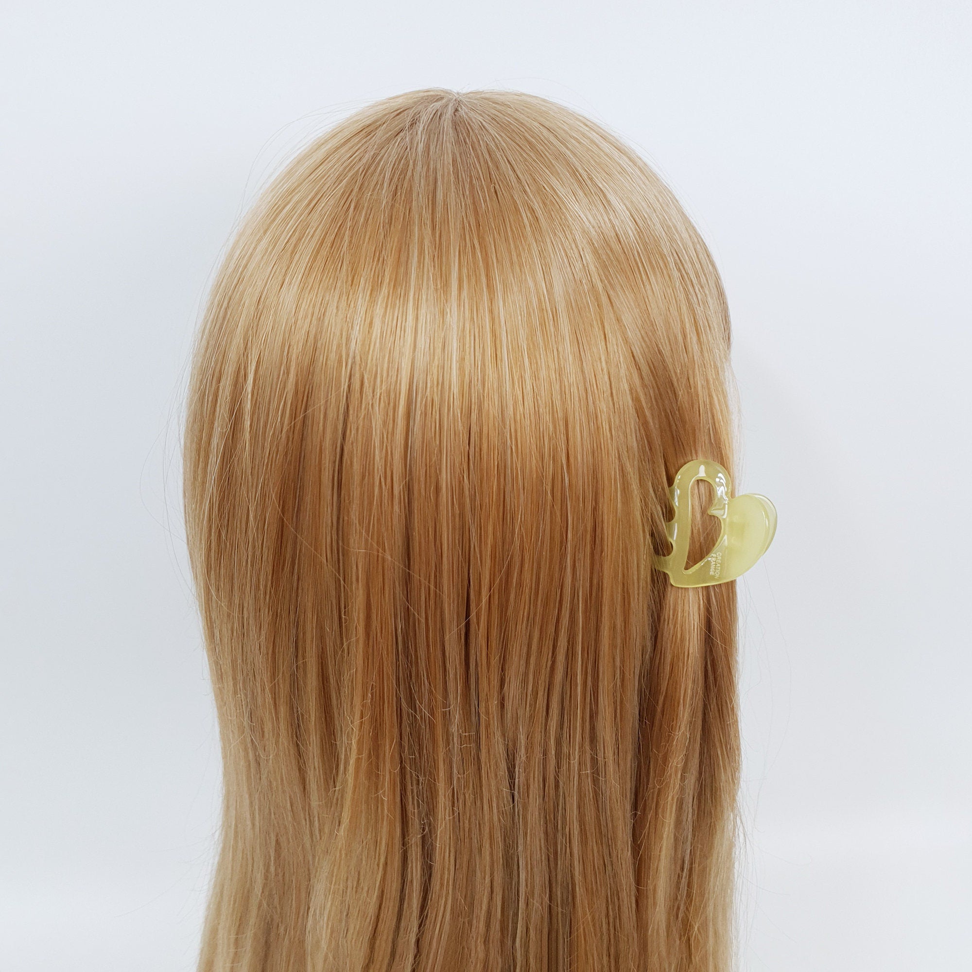 Heart Ring Mini Hair Clips (1.4 Inch) / Cute Small French Hair Pin / Hair Accessory for Woman