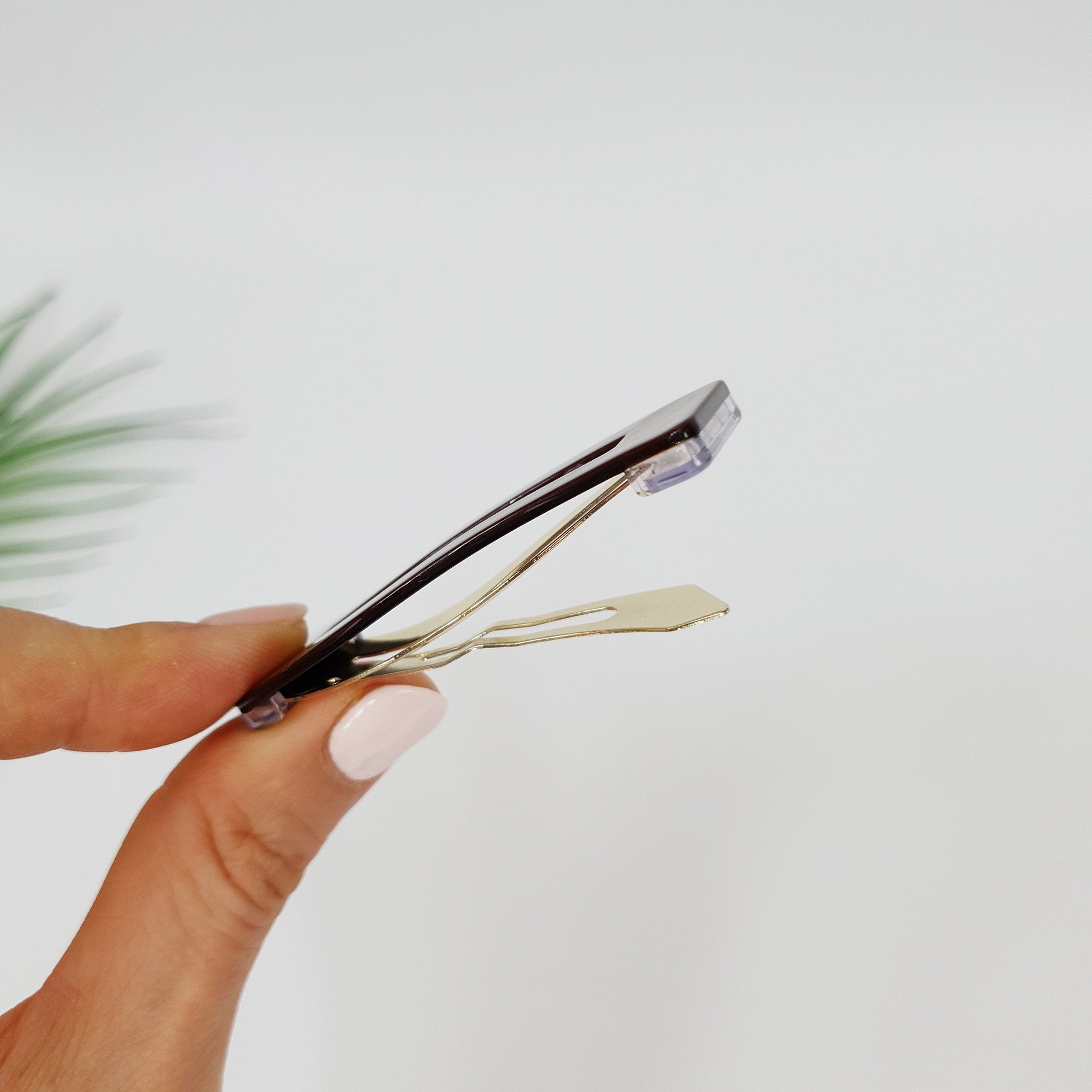 Pure Color Square Wave Snap Clip (2.4 Inch) / Cute French Hairgrip Barrette / French Hair Pin / Tic Tac Hair Clip Pin