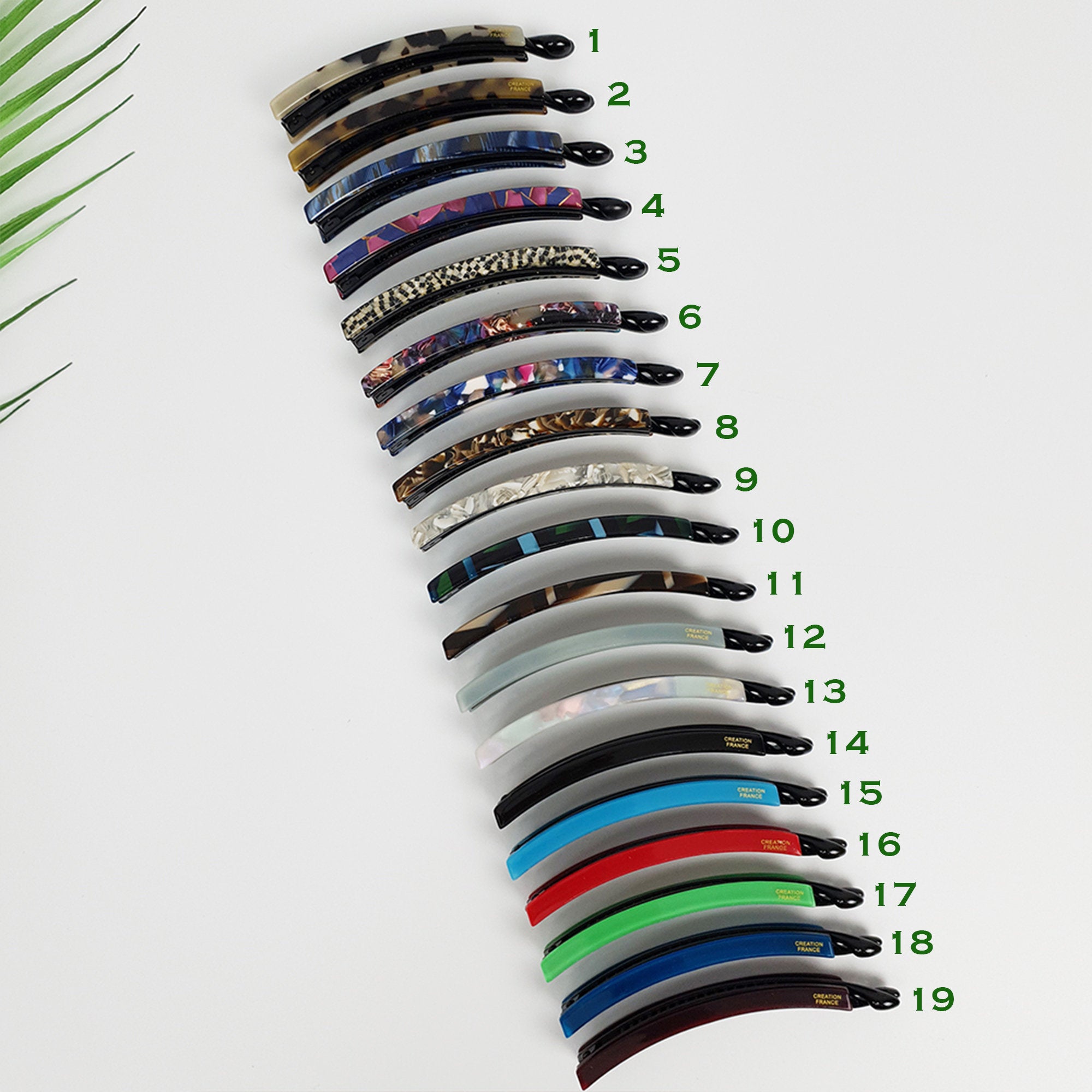 Tortoise Shell Small Slim Banana Clip / Leopard Hair Comb Barrette / Clincher Comb Hair Accessory