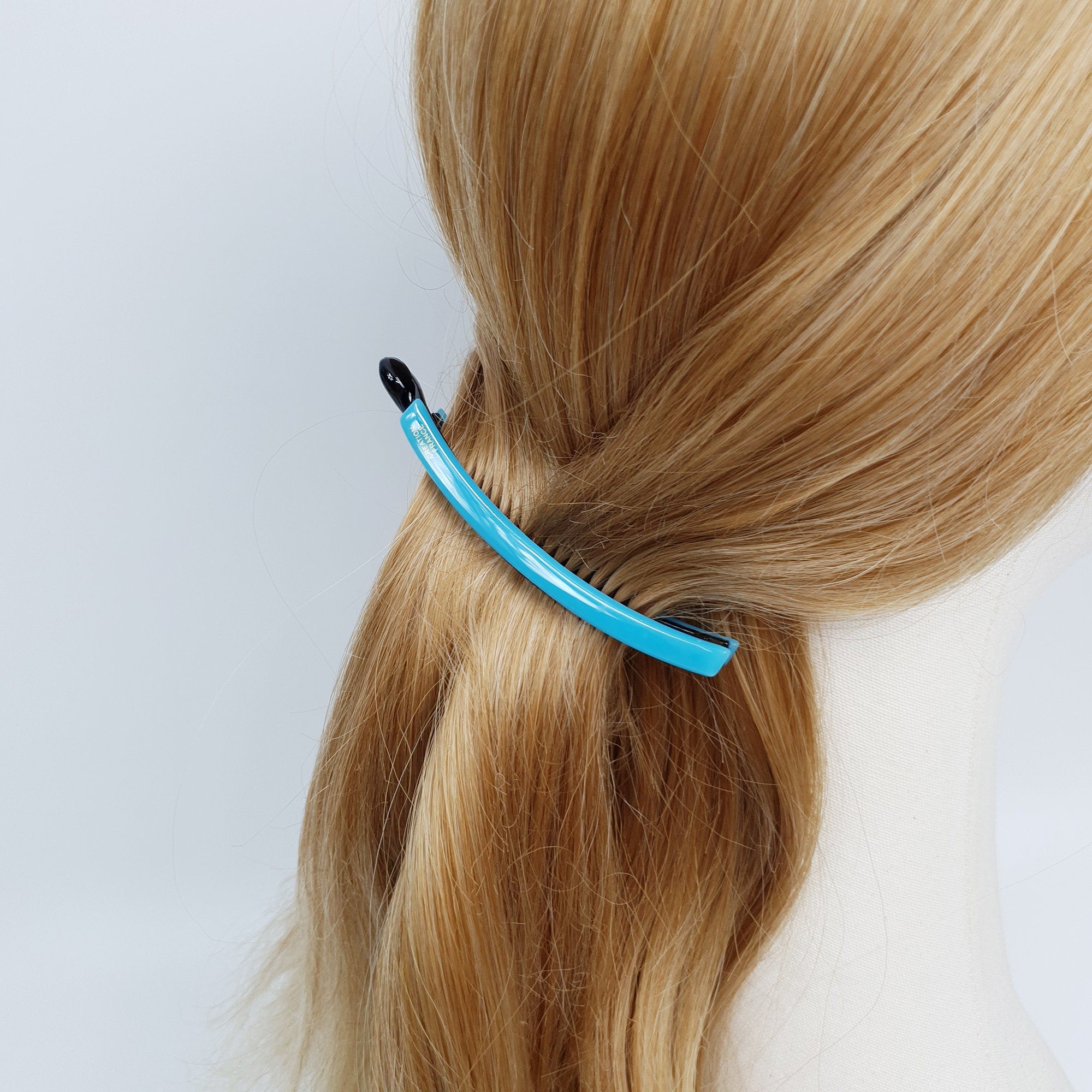 Tortoise Shell Small Slim Banana Clip / Leopard Hair Comb Barrette / Clincher Comb Hair Accessory