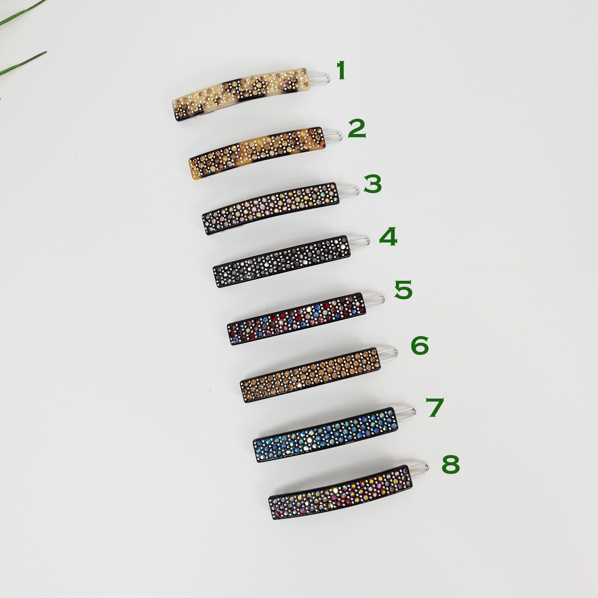 Black Short Square Bobby Pin with Cubic (2.0 Inch) / Cute French Hair Pin / Hair Accessory for Woman / Bow Barrette for Thin Hair