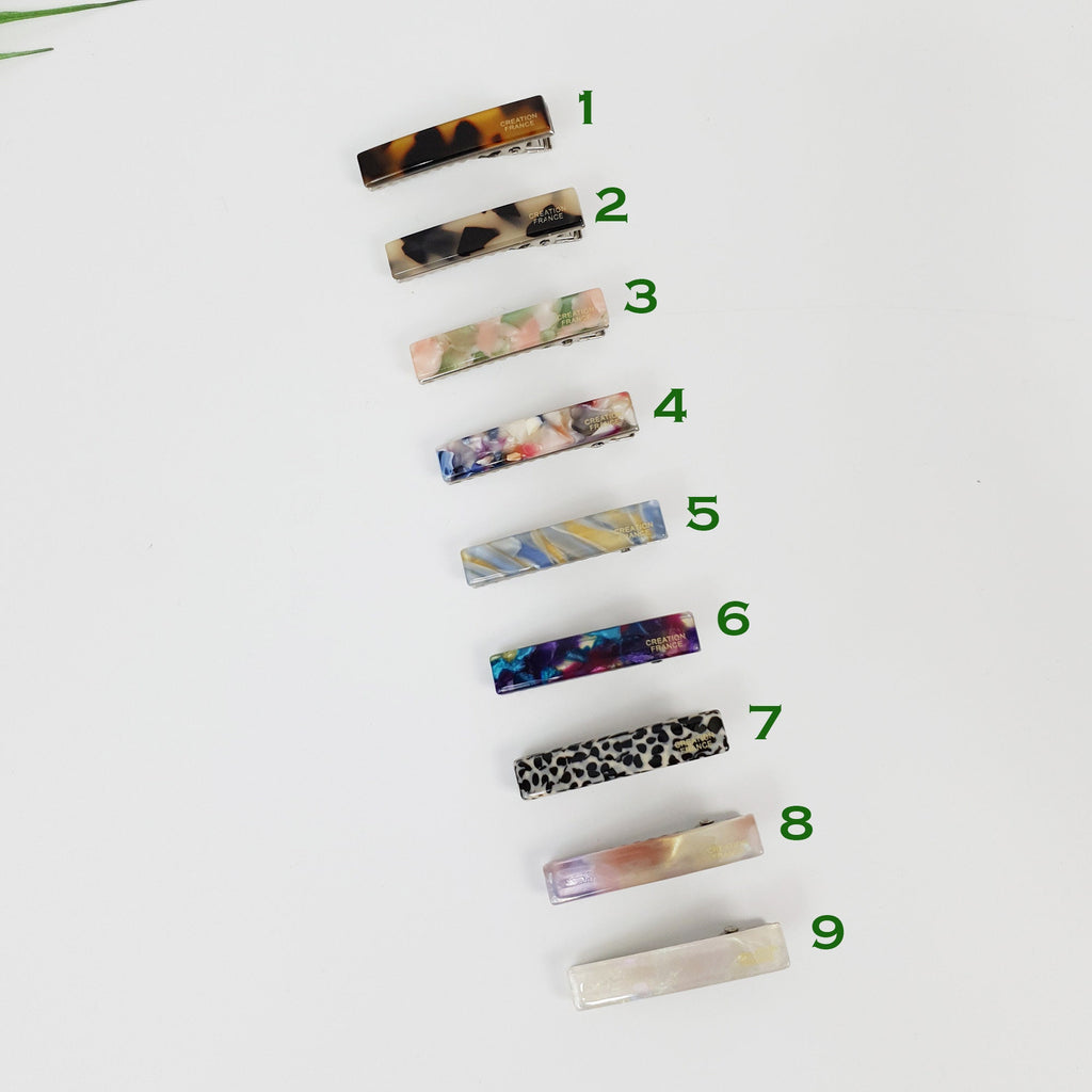 Cute Extra Mini Hair Clips (1.6 Inch) / Tortoise Shell Small French Hair Pin / Hair Accessory for Woman / Square French Barrette