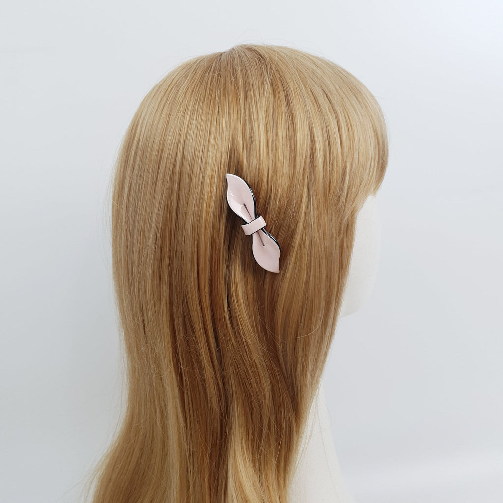 Lip Shape Mini Ribbon Hair Comb Pin / Pastel Color French Hair Pin / Hair Fork for Woman