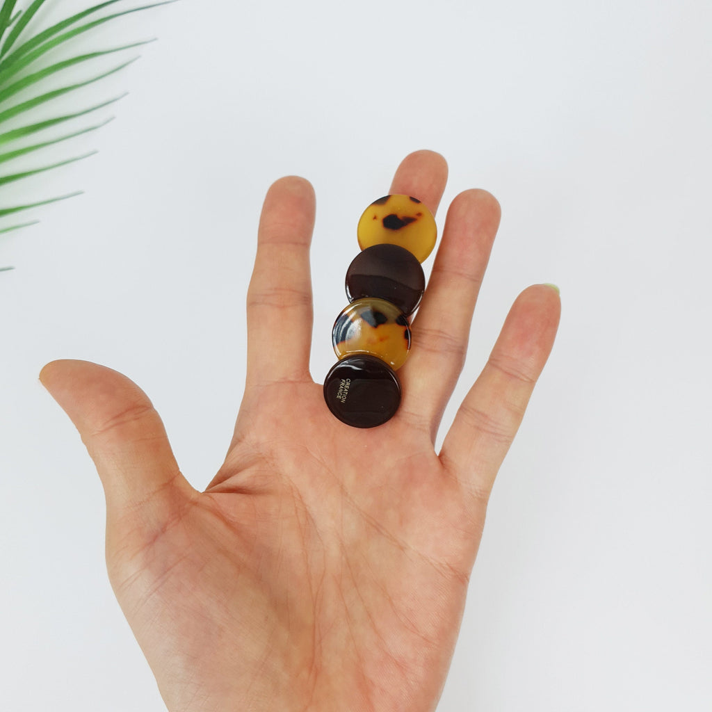 Double Floral Leaf Hair Barrette (2.6 Inch) / Tortoise Shell French Hair Pin / Hair Accessory for Woman / Automatic Hair Clip