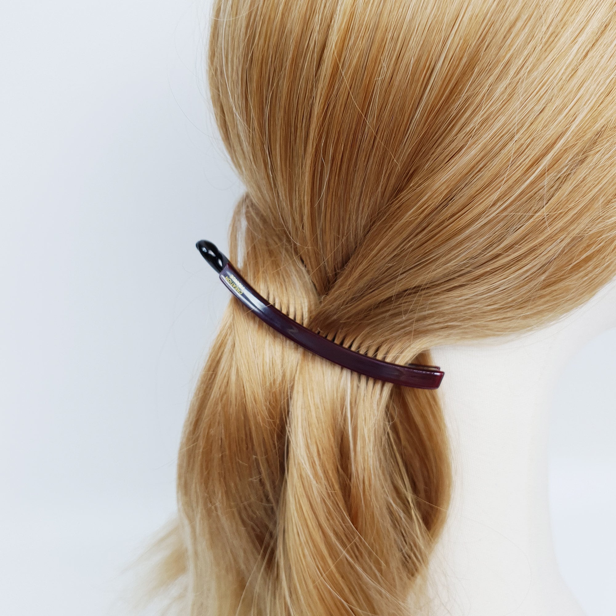 Tortoise Shell Small Slim Banana Clip / Leopard Hair Comb Barrette / Clincher Comb Hair Accessory