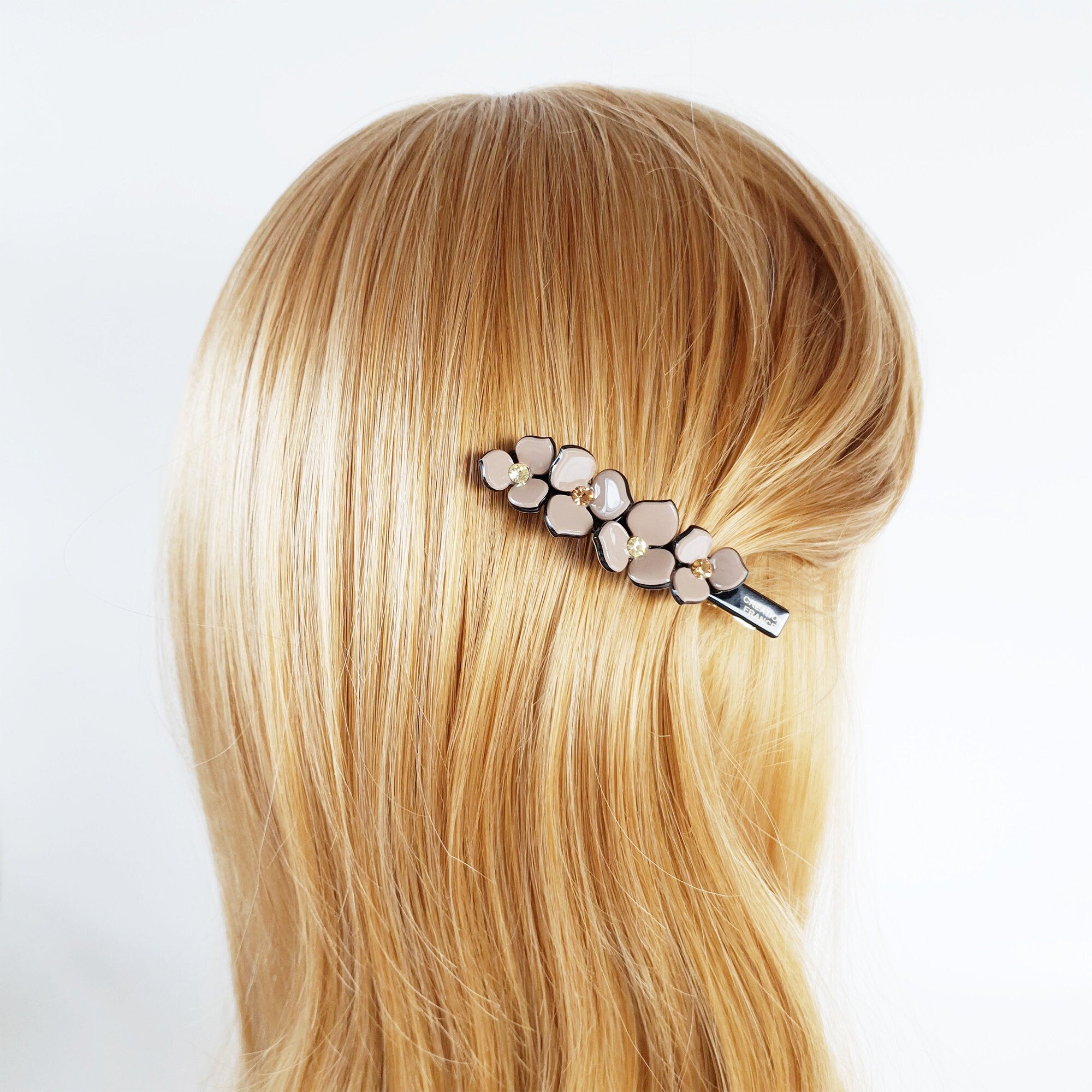 Pastel Color Flower Hair Clip / Luxurious French Hair Pin / Alligator Hair Clip