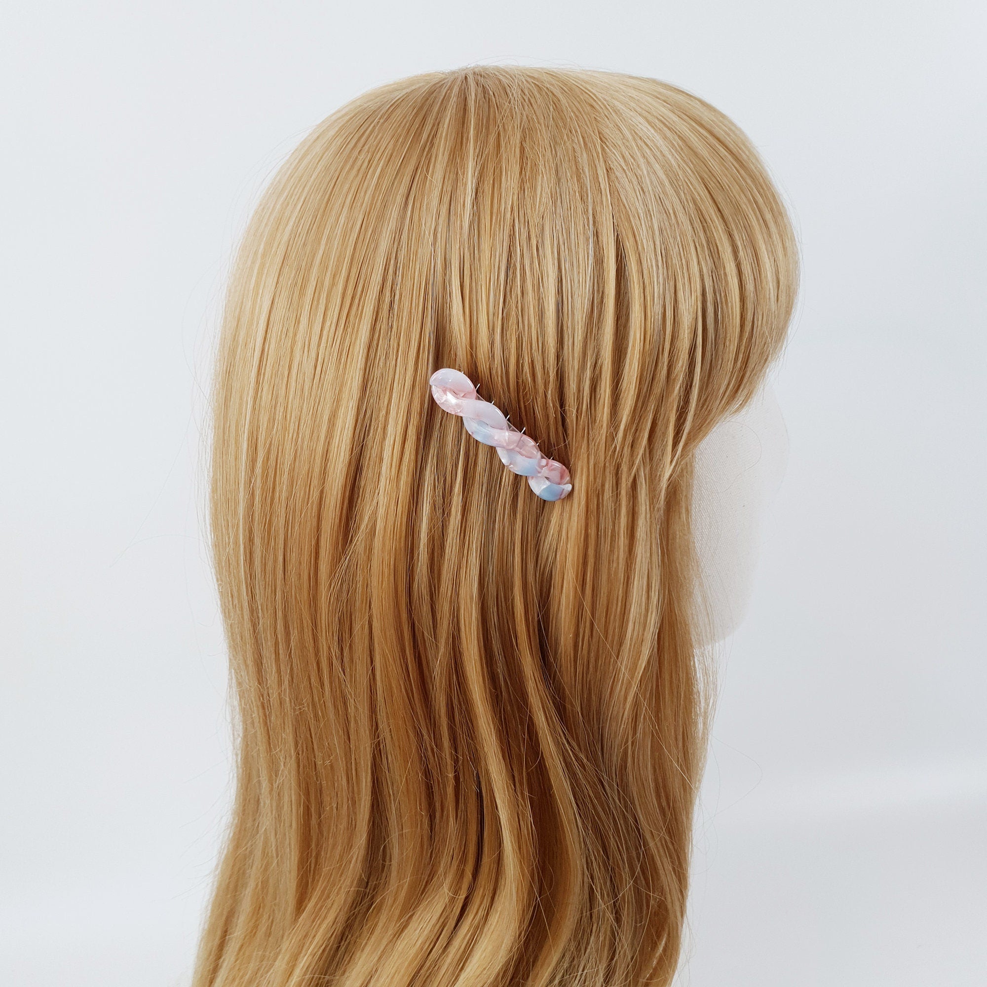 Marble Mini Twist Hair Comb Pin / Tortoise Shell French Hair Pin / Hair Fork for Woman