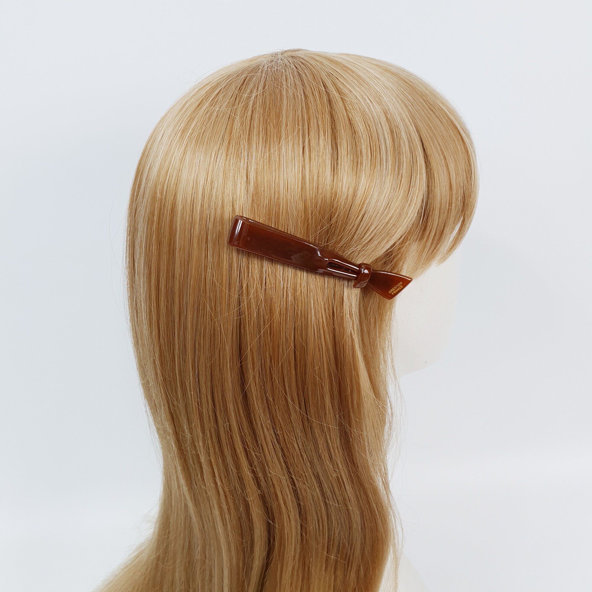 Leopard Tie Shape Hair Claw Clip (3.5 Inch) / Tortoise Shell Pure Color French Hair Pin / Alligator Hair Clip for Woman