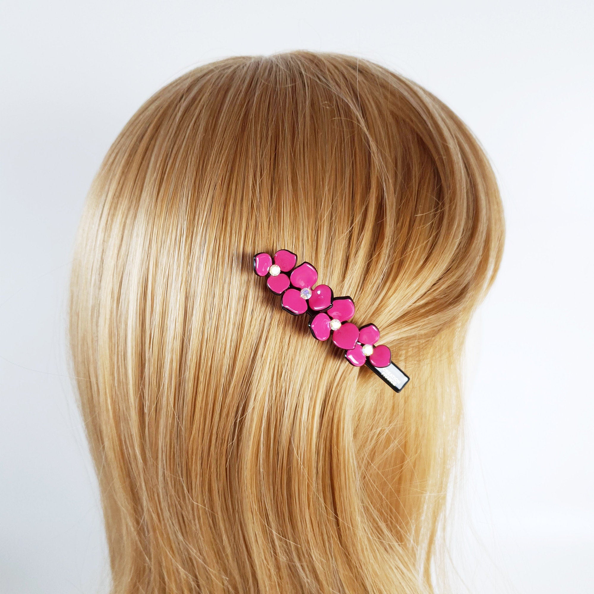 Pastel Color Flower Hair Clip / Luxurious French Hair Pin / Alligator Hair Clip