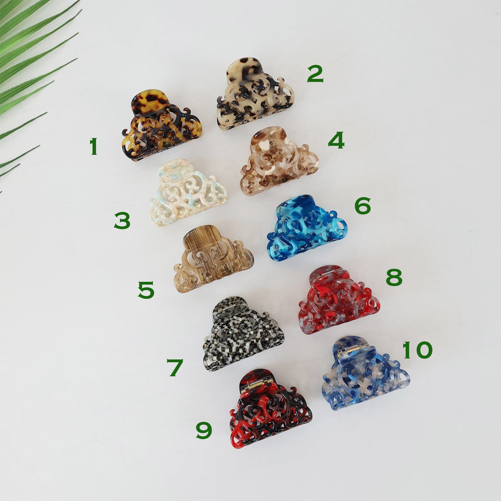 Triangle Fashionable Small Hair Clips / Tortoise Shell Mini French Hair Pin / Hair Barrette for Woman / Pastel Color Hair Claw Clip