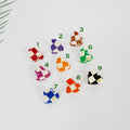 Heart Shape Checker Hair Claw (1.0 Inch) / Mini Hair Clips for Girls / Small French Hair Pin / Hair Barrette for Woman