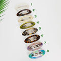 Aurora Oval Bold Hair Barrette / Tortoise Marble Leopard French Hair Pin / Hair Accessory for Woman / Automatic Hair Clip