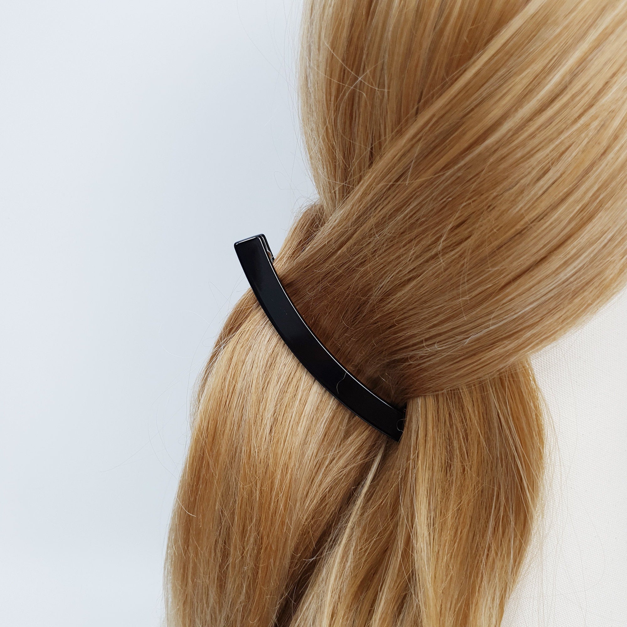 Tortoise Shell Small Banana Claw Clip / Leopard French Hair Pin / Hair Barrette for Thick Hair / Automatic Hair Clip