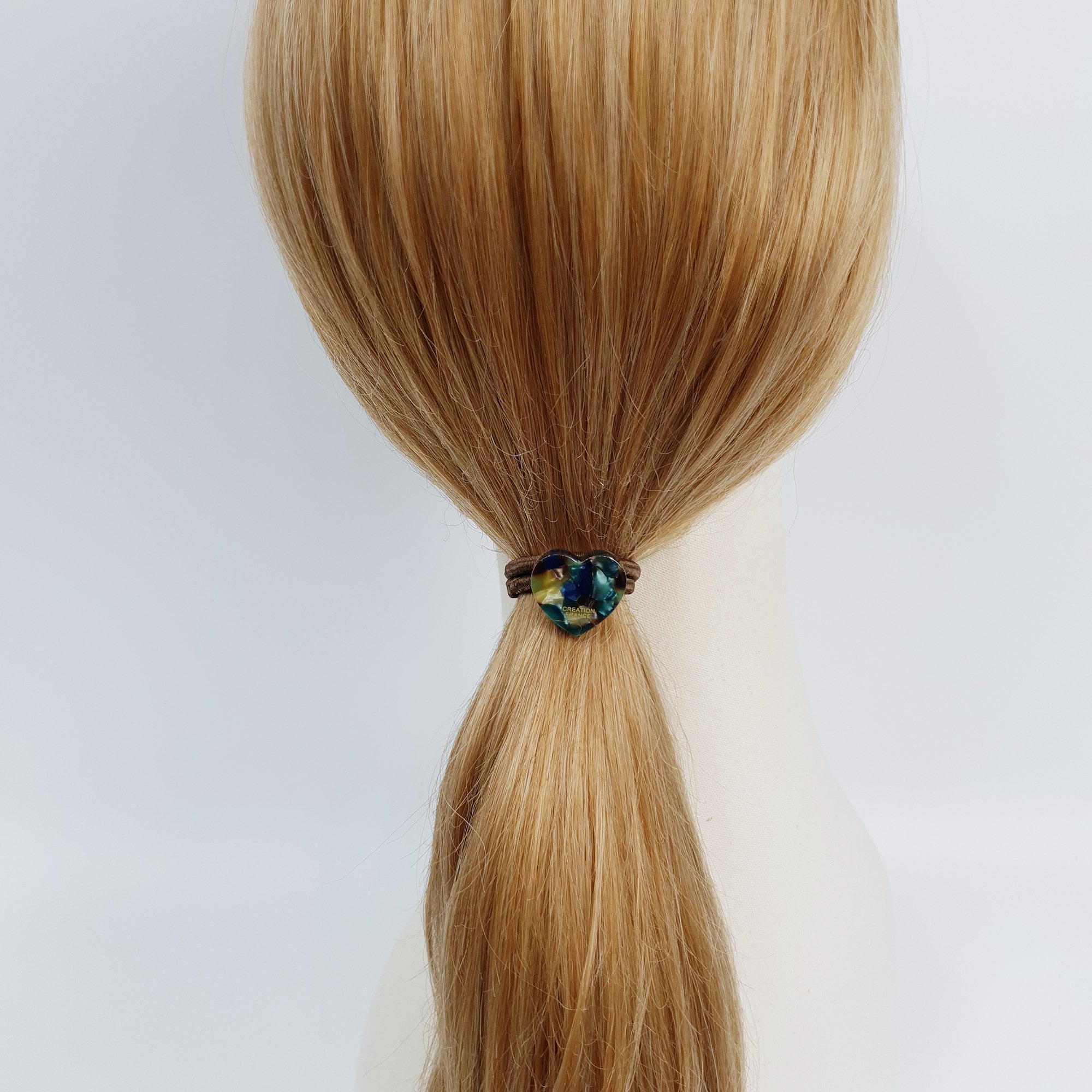 Leopard Shell Cutie Mini Heart Hair Tie / Tortoise Shell Ponytail Holder / Hair Accessory for Woman / French Hair Pin / Hair Scrunchy