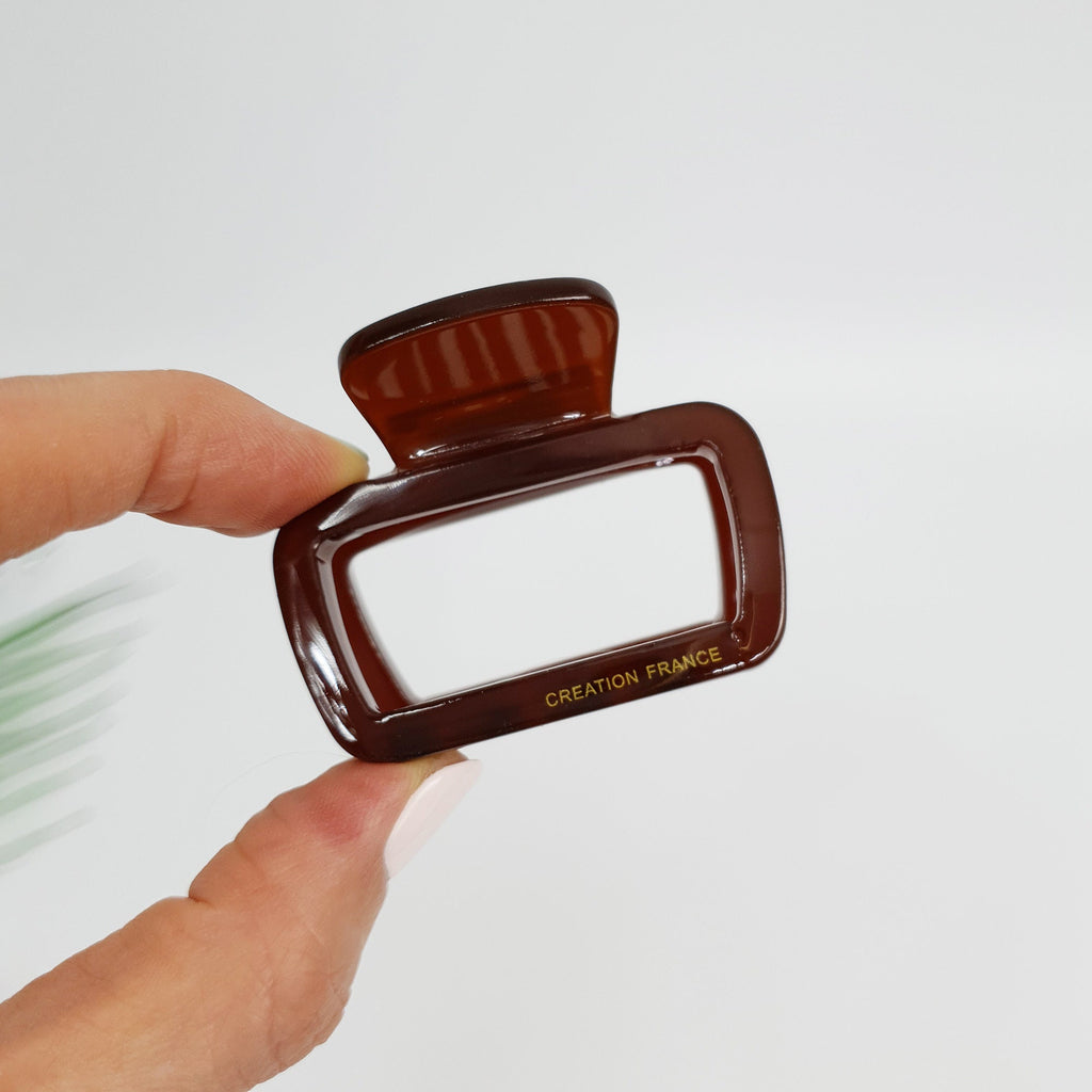Leopard Square Hair Claw Clip (2.0 Inch) / Tortoise Shell French Hair Pin / Hair Accessory for Woman