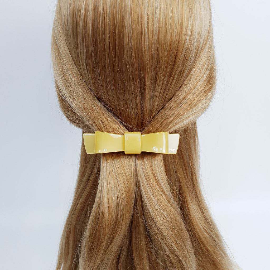 Vivid Color Bow Tie Hair Barrette (3.5 Inch) / Fashionable French Hair Pin / Hair Accessory for Woman / Automatic Hair Clip