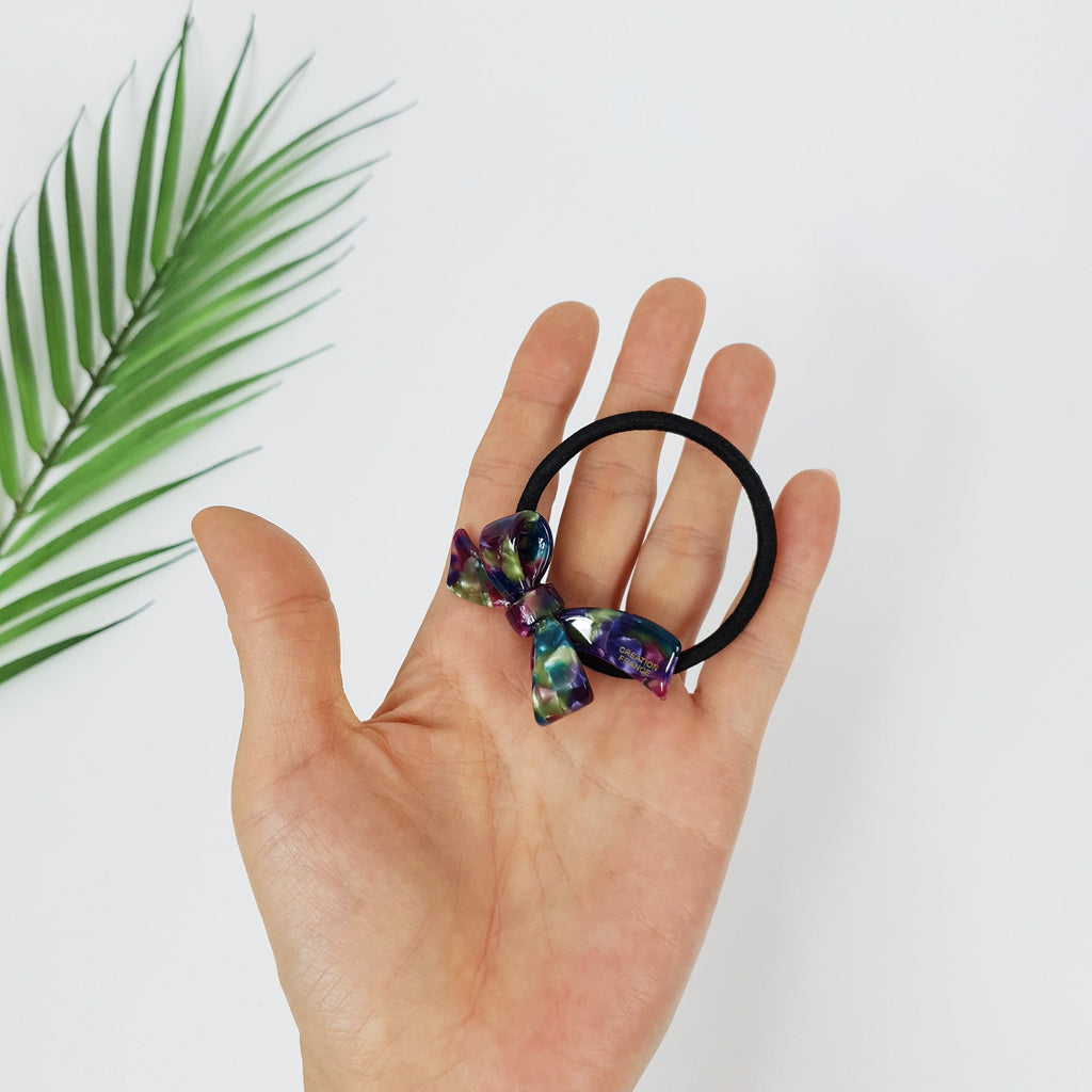 Leopard Aurora Double Ribbon Hair Tie / Cute French Hair Pin / Hair Accessory for Woman / Hair Barrette