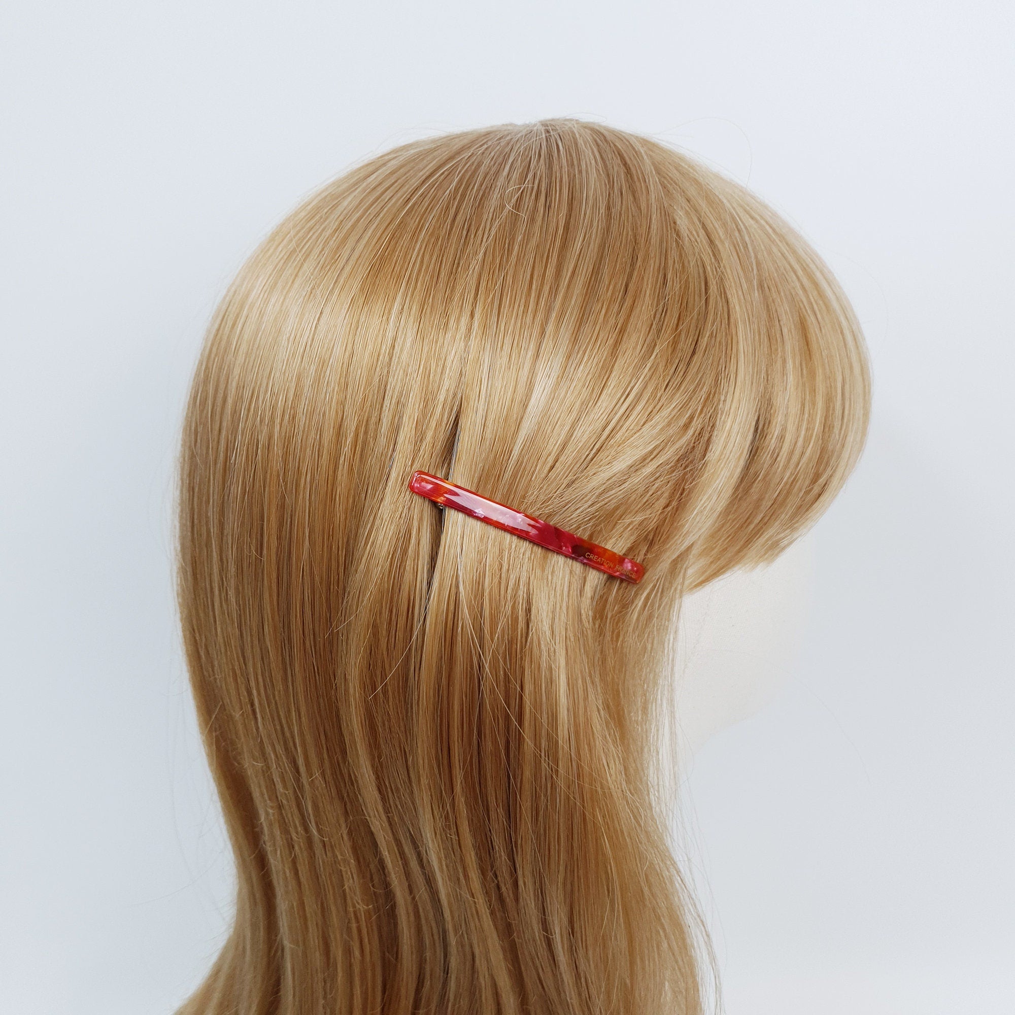 Tortoise Shell Mini Slim Hair Barrette (2.6 Inch) / Elegance Leopard French Hair Pin / Hair Accessory for Woman / Automatic Hair Clip
