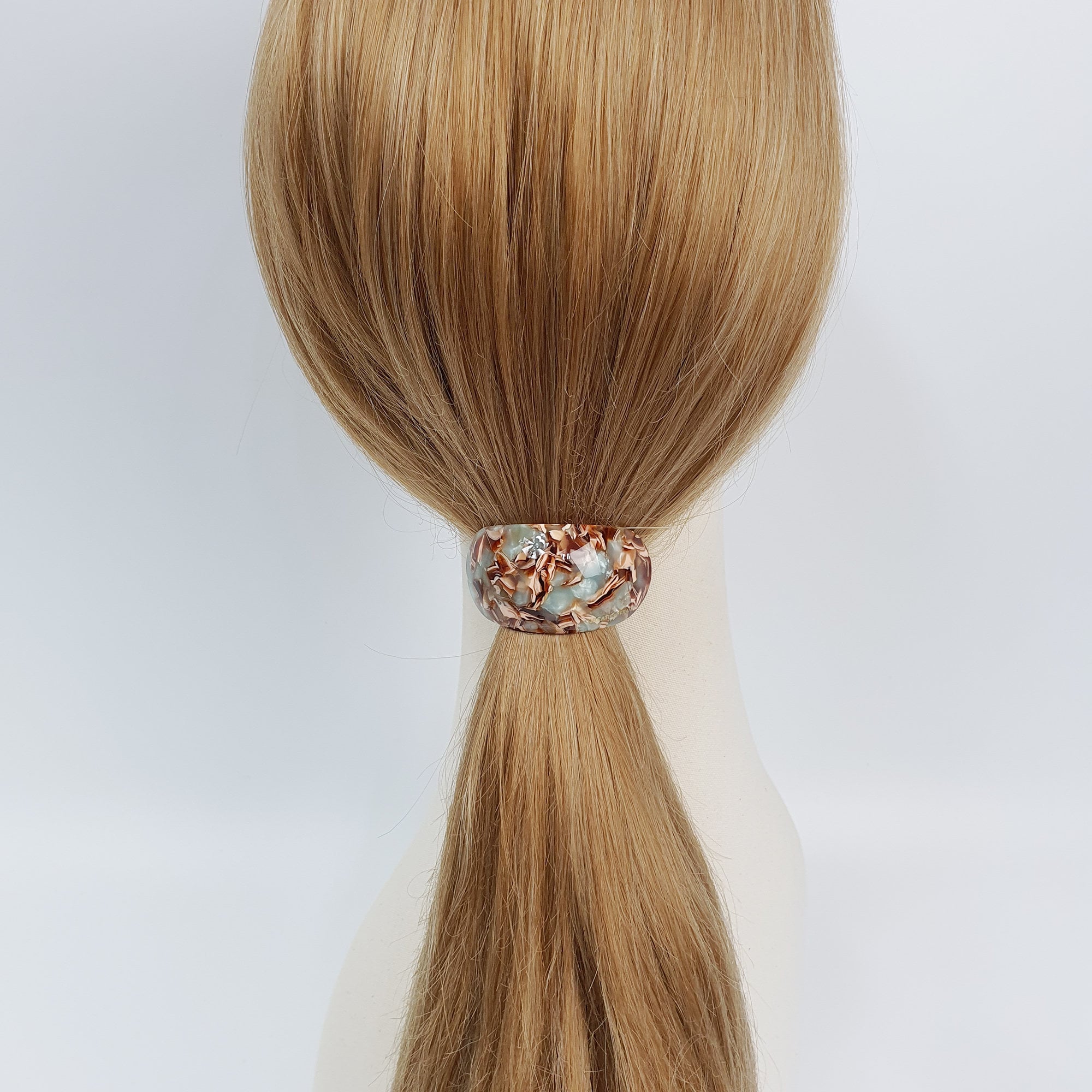 Leopard Round Curve Hair Tie / Tortoise Shell Ponytail Holder / Hair Accessory for Woman / French Hair Tie