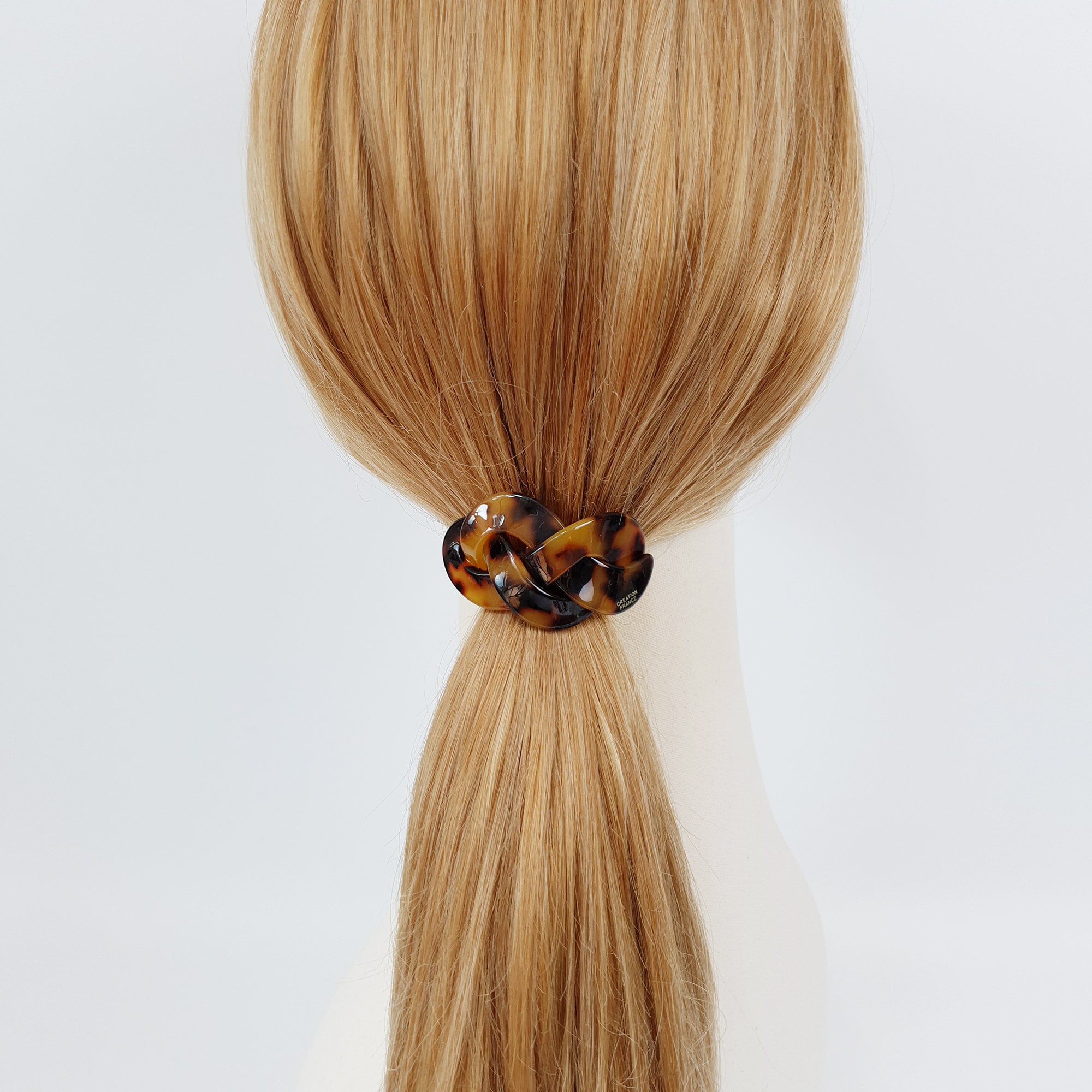 Leopard Triple Twist Curve Hair Tie / Fashionably Ponytail Holder / Hair Accessory for Woman / French Hair Pin / Hair Scrunchy