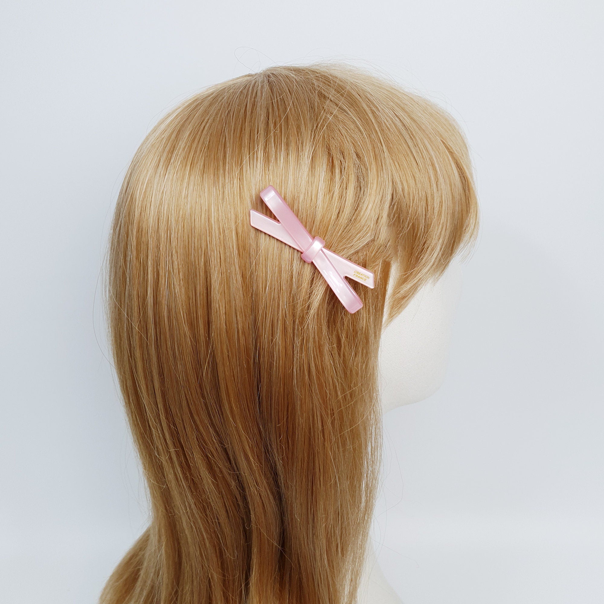 Pure Color Simple Ribbon Hair Claw Clip (2.8 Inch) / Cute French Hair Pin / Alligator Hair Clip for Woman