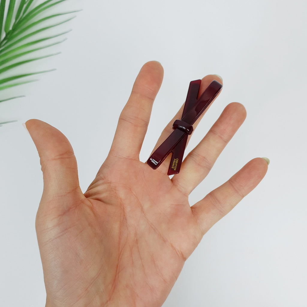 Pure Color Simple Ribbon Hair Claw Clip (2.8 Inch) / Cute French Hair Pin / Alligator Hair Clip for Woman