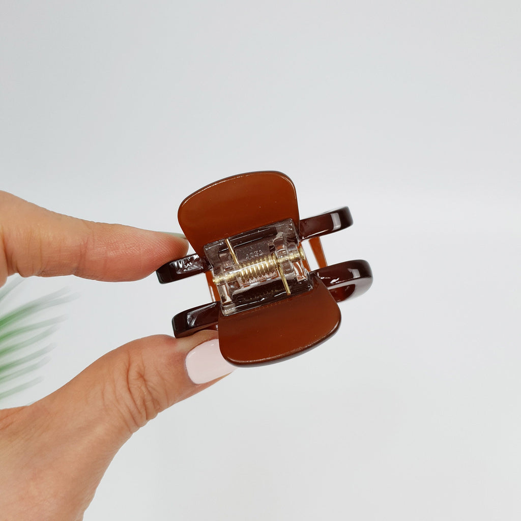 Leopard Square Hair Claw Clip (2.0 Inch) / Tortoise Shell French Hair Pin / Hair Accessory for Woman